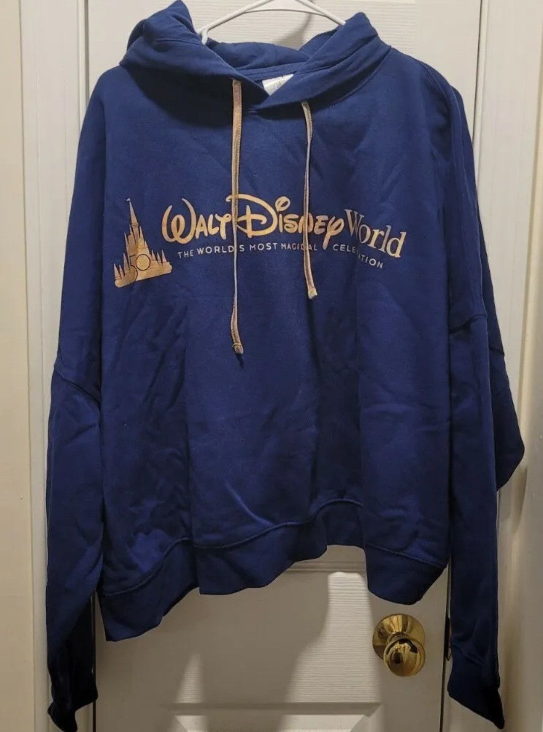image of Walt Disney World 50Th Anniversary Pullover Hoodie Xxxl 3X in Blue, Women's (Size 3xl)