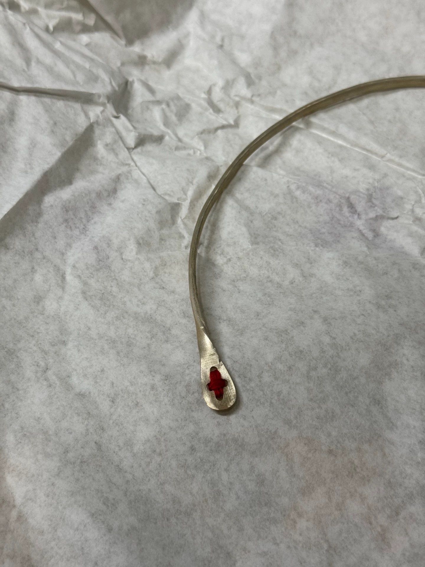 Ma+ maurizio amadei m.a+ A-NS3 red cord cross necklace Size ONE SIZE - 2 Thumbnail