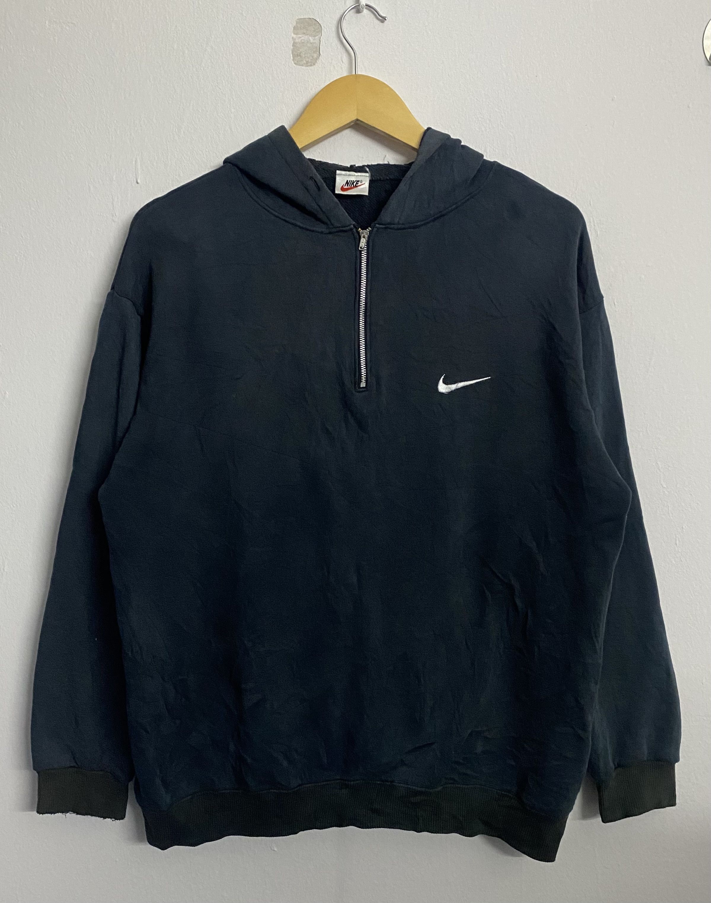 Nike × Vintage Vintage Nike Sweatshirts Half Zipper Hoodie Size US M / EU 48-50 / 2 - 1 Thumbnail