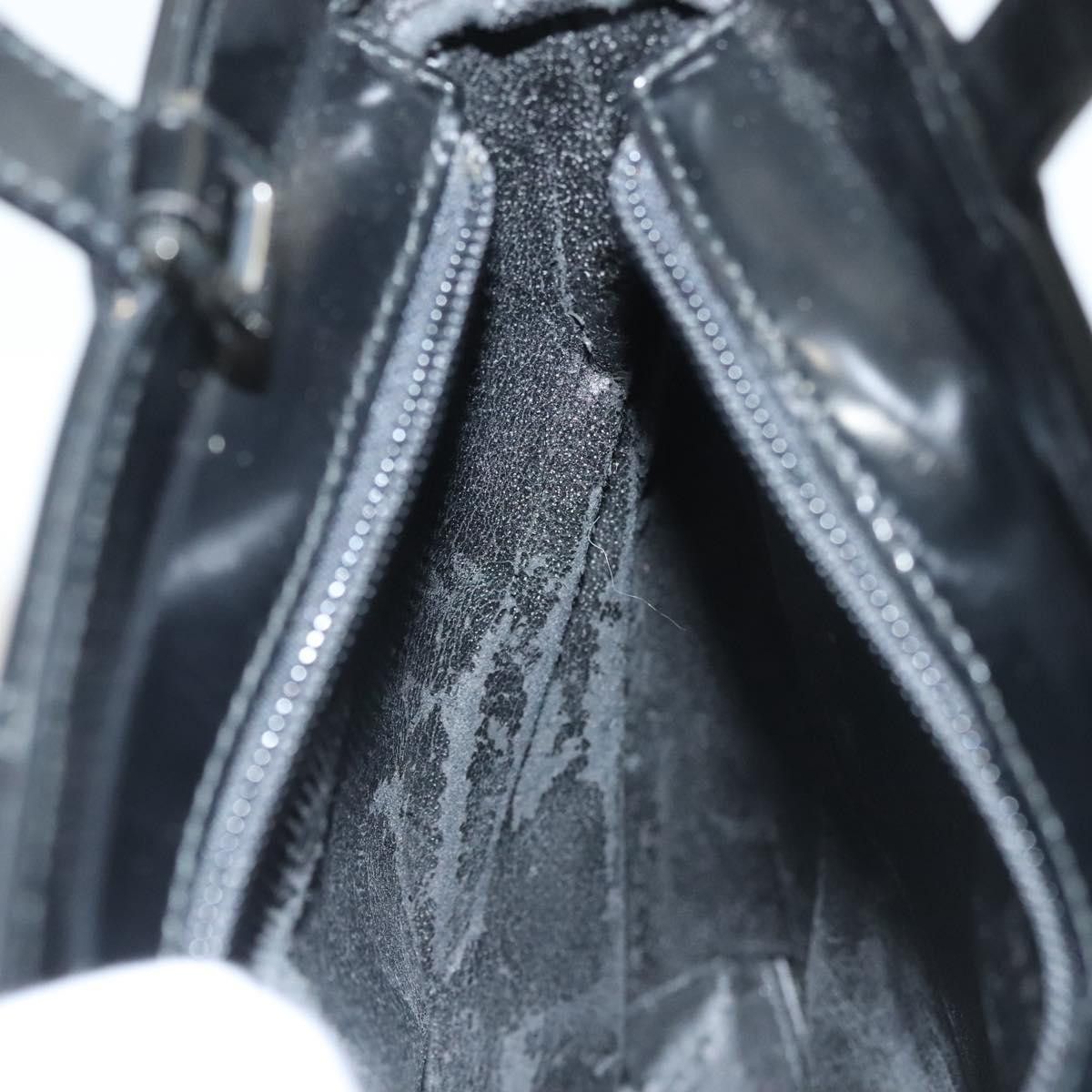 Gucci GUCCI Hand Bag Enamel Black Gold 000 2113 000 2113 Size ONE SIZE - 19 Thumbnail