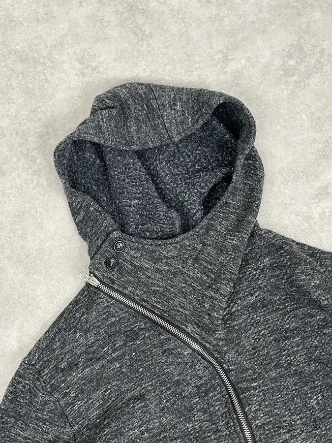 Daniele Alessandrini 2000s Daniele Alessandrini Asymmetrical Zip-Up Grey Hoodie Size US S / EU 44-46 / 1 - 5 Thumbnail