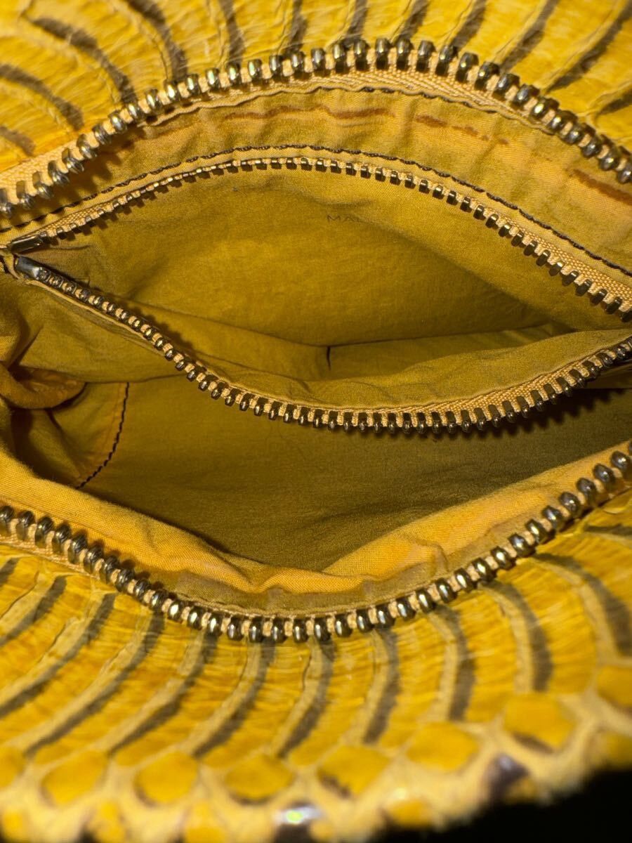 Rick Owens SS18 Yellow Snakeskin Bag Size ONE SIZE - 6 Thumbnail