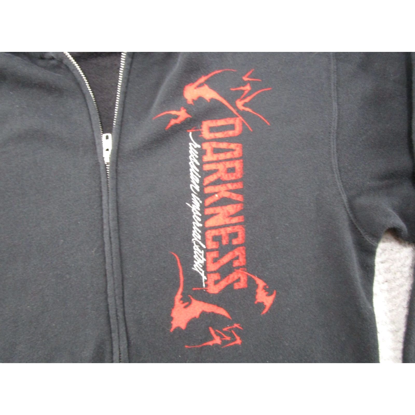 Vintage Surly Brewing Darkness Devil Demon Hoodie Men's Zip Sweatshirt ReadingREAD Black Cotton Fleece Pockets Size US M / EU 48-50 / 2 - 2 Thumbnail