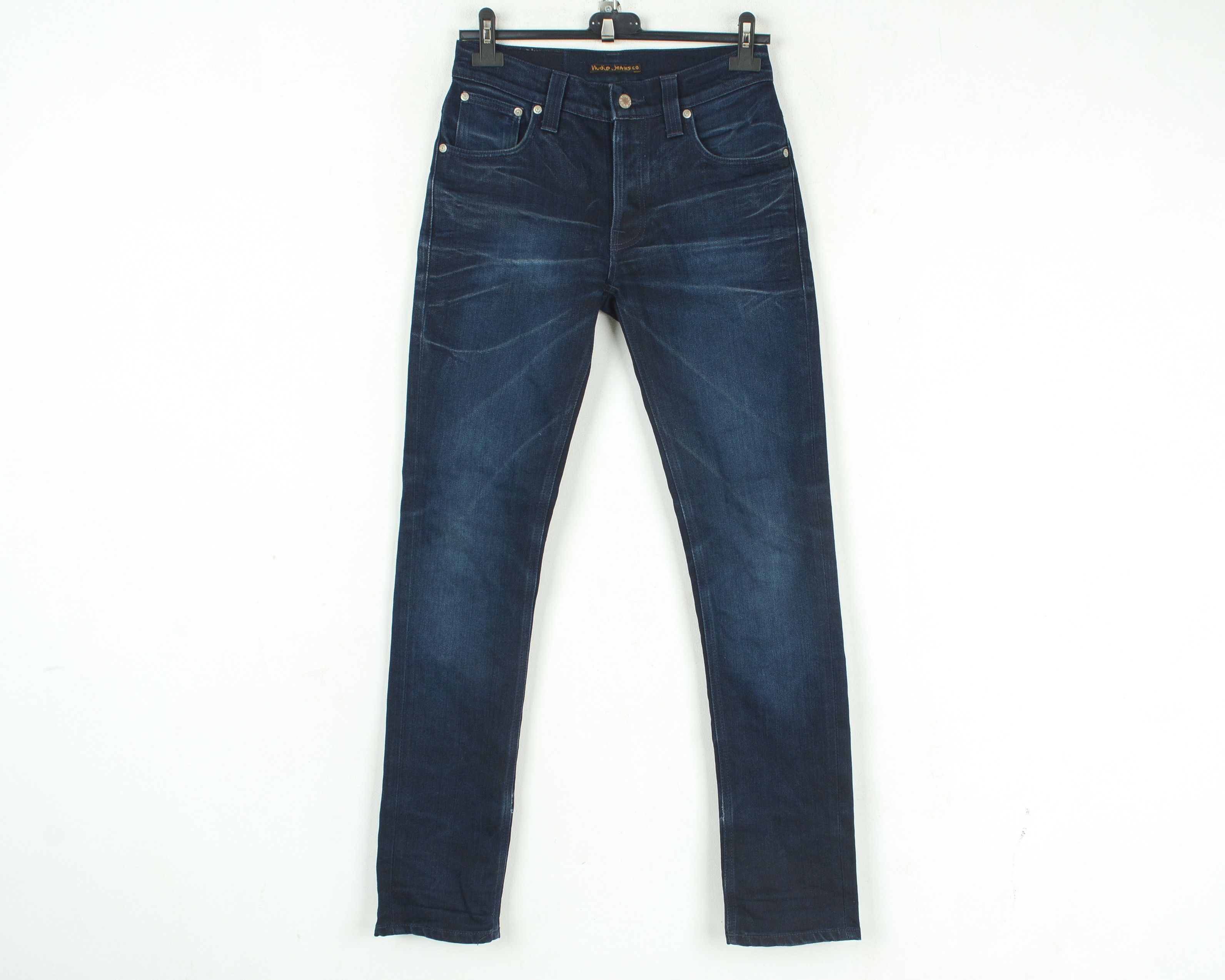 Nudie Jeans Grim Tim Dark Shine Men W29 L32 Slim Straight Pants Trousers Size US 29 - 1 Thumbnail