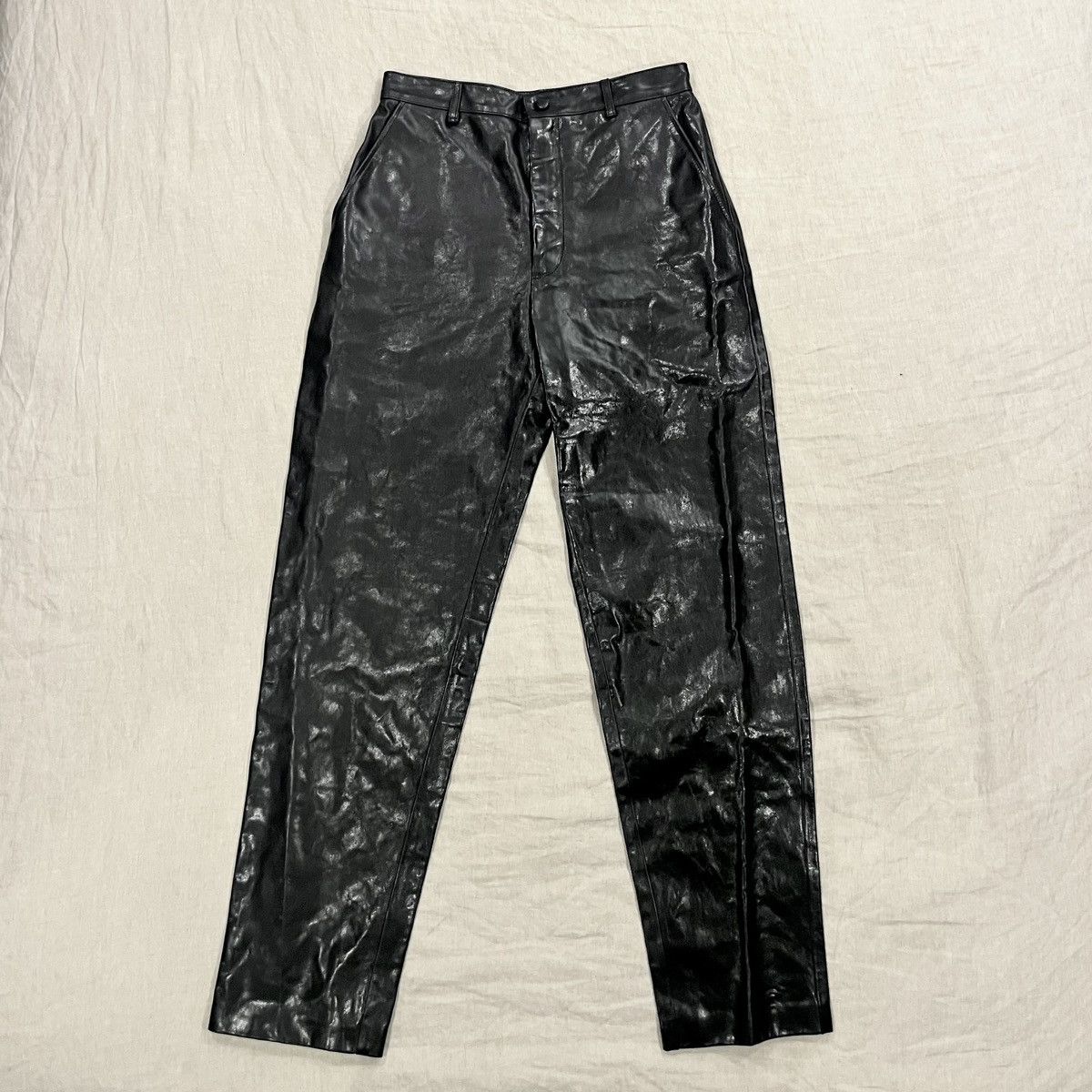 Gucci $4200 GUCCI LEATHER PANTS, BLACK, SIZE 44 Size US 29 - 1 Thumbnail