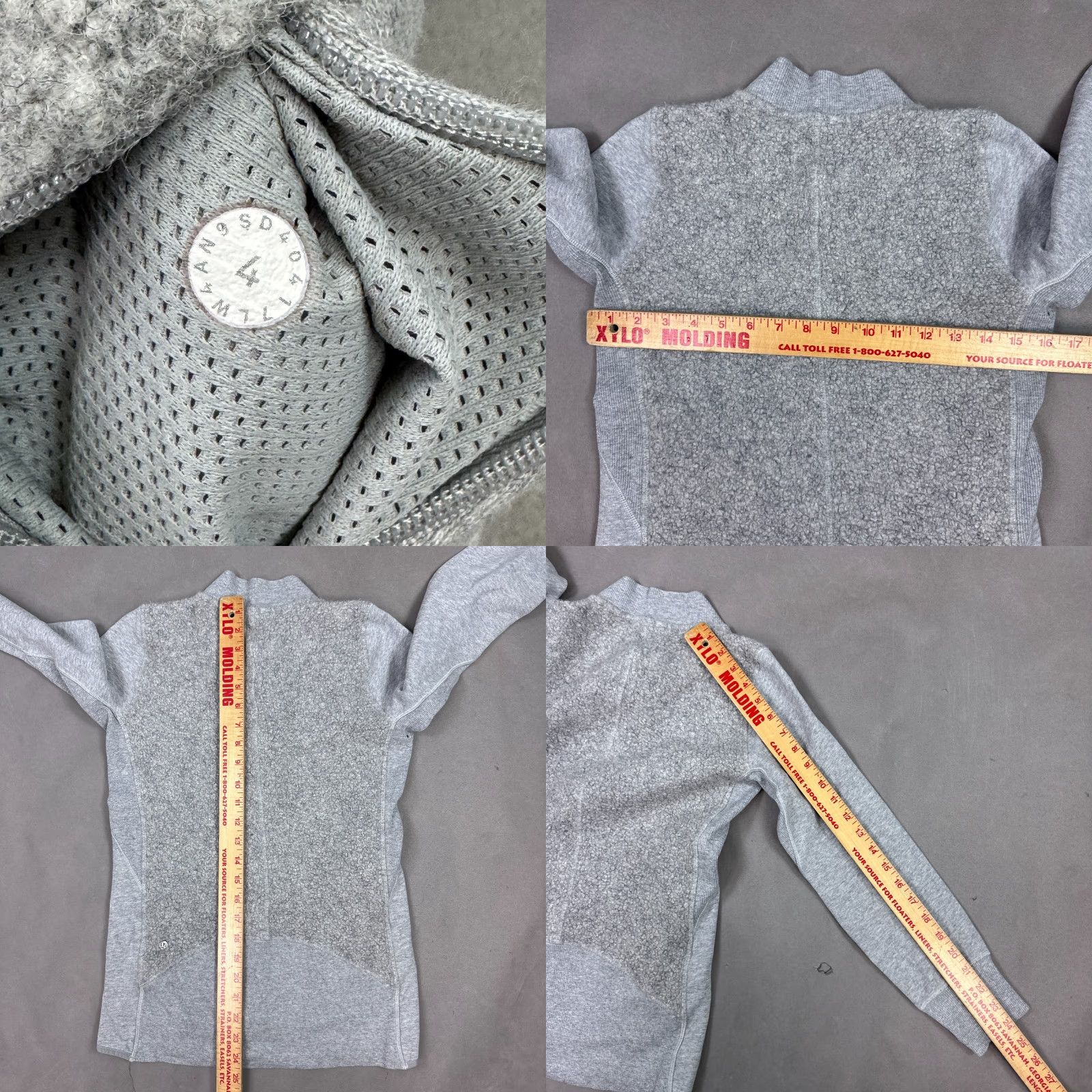 Lululemon Lululemon Jacket Womens 4 Gray Stand Out Sherpa Train Gym Running Yoga Exercise Hooded Full Zip Reversible All Seasons Size S / US 4 / IT 40 - 8 Thumbnail