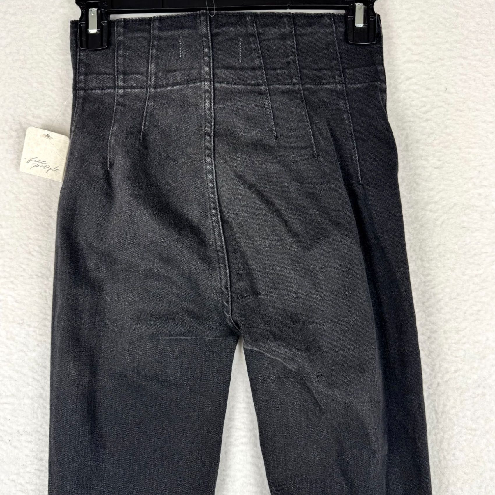 Free People Free People Jeans 24 24 Wayde High Rise Flared Bell Bottoms Denim Black Womens Regular Boho 90s 00s Bohemian Spring Fall Winter Girls Mens Size 42" / US 20 - 5 Thumbnail