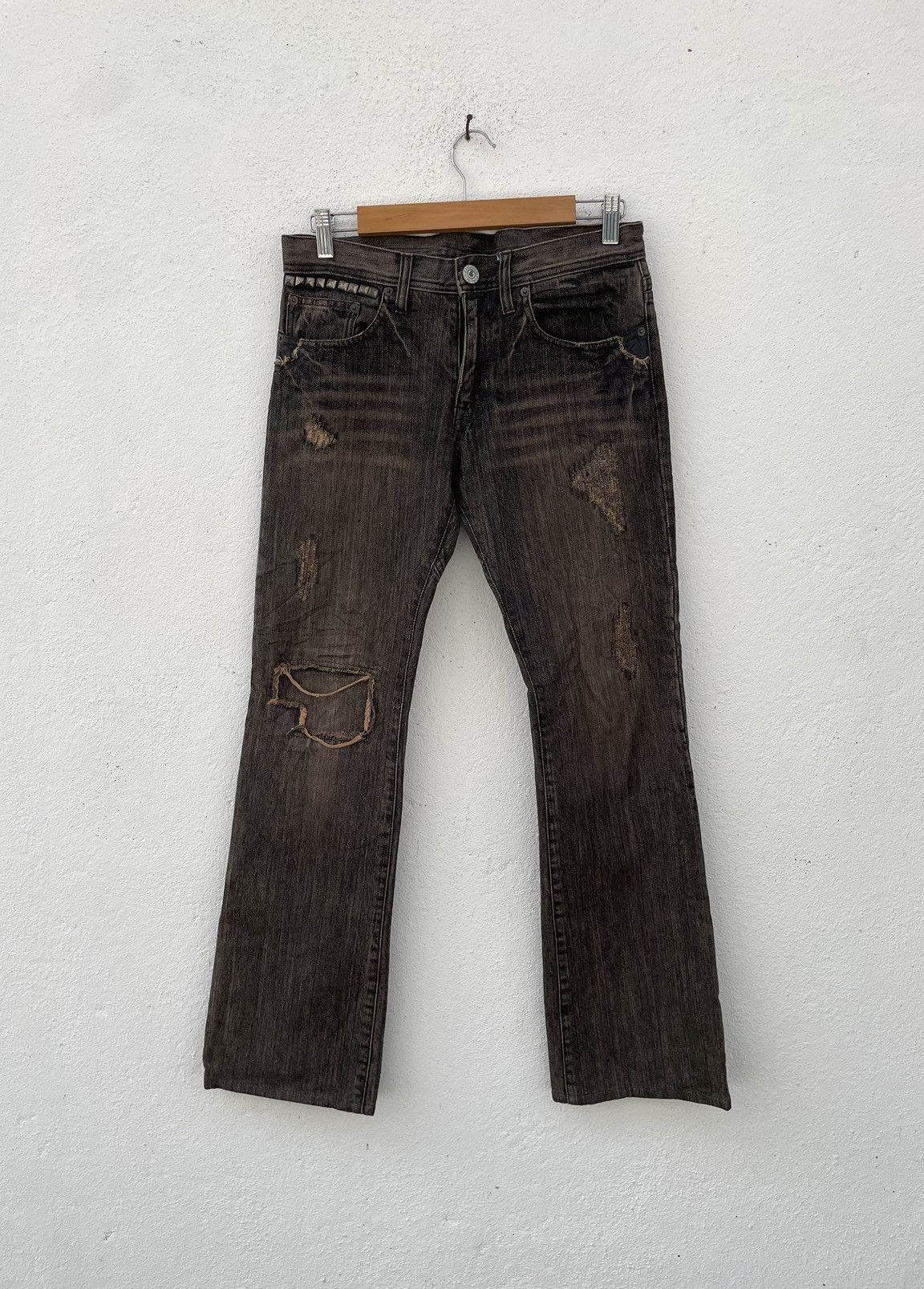 Distressed Denim Edge Rupert Distressed Flare Jeans | Grailed