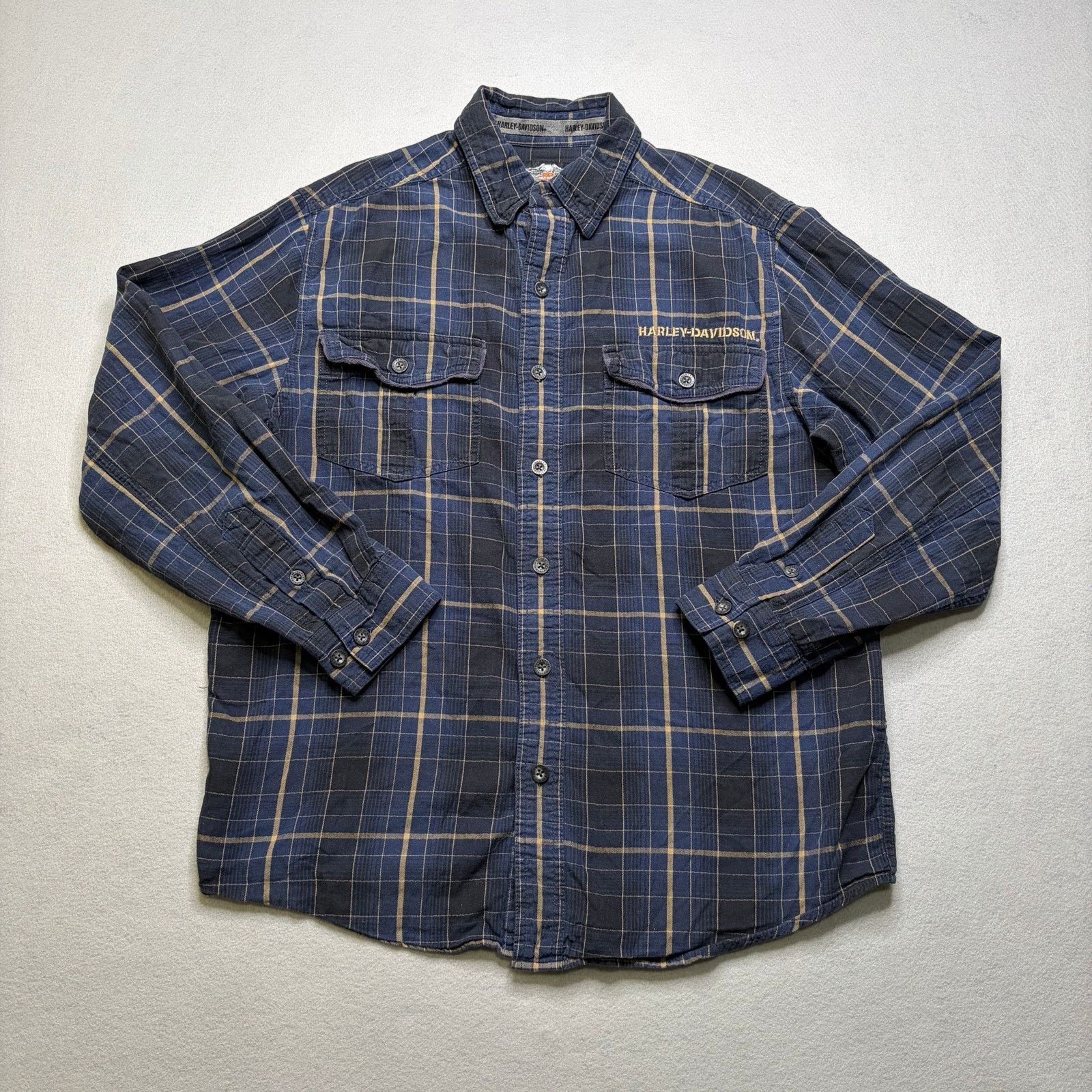 Harley Davidson Harley-Davidson Plaid Button Up Shirt Men’s Medium Vintage Size US M / EU 48-50 / 2 - 1 Thumbnail