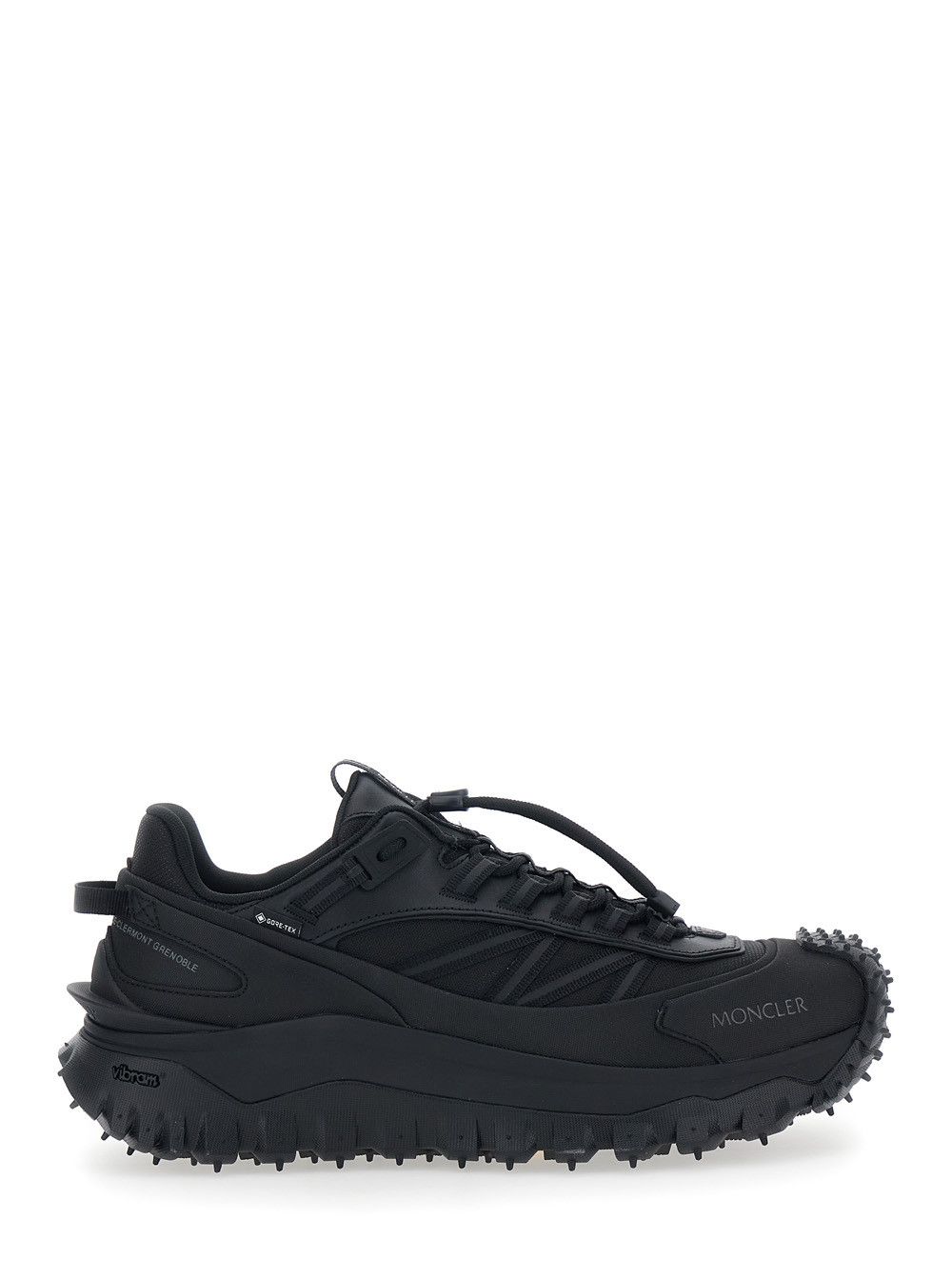 Moncler 'Trailgrip GTX' Black Low Top Sneakers with Logo Detail in Fabric Man Size US 13 / EU 46 - 1 Thumbnail