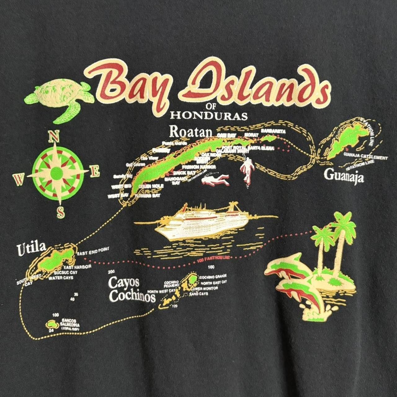 Vintage Vintage Bay Islands Of Honduras Black Graphic Tee - L Size US L / EU 52-54 / 3 - 2 Thumbnail