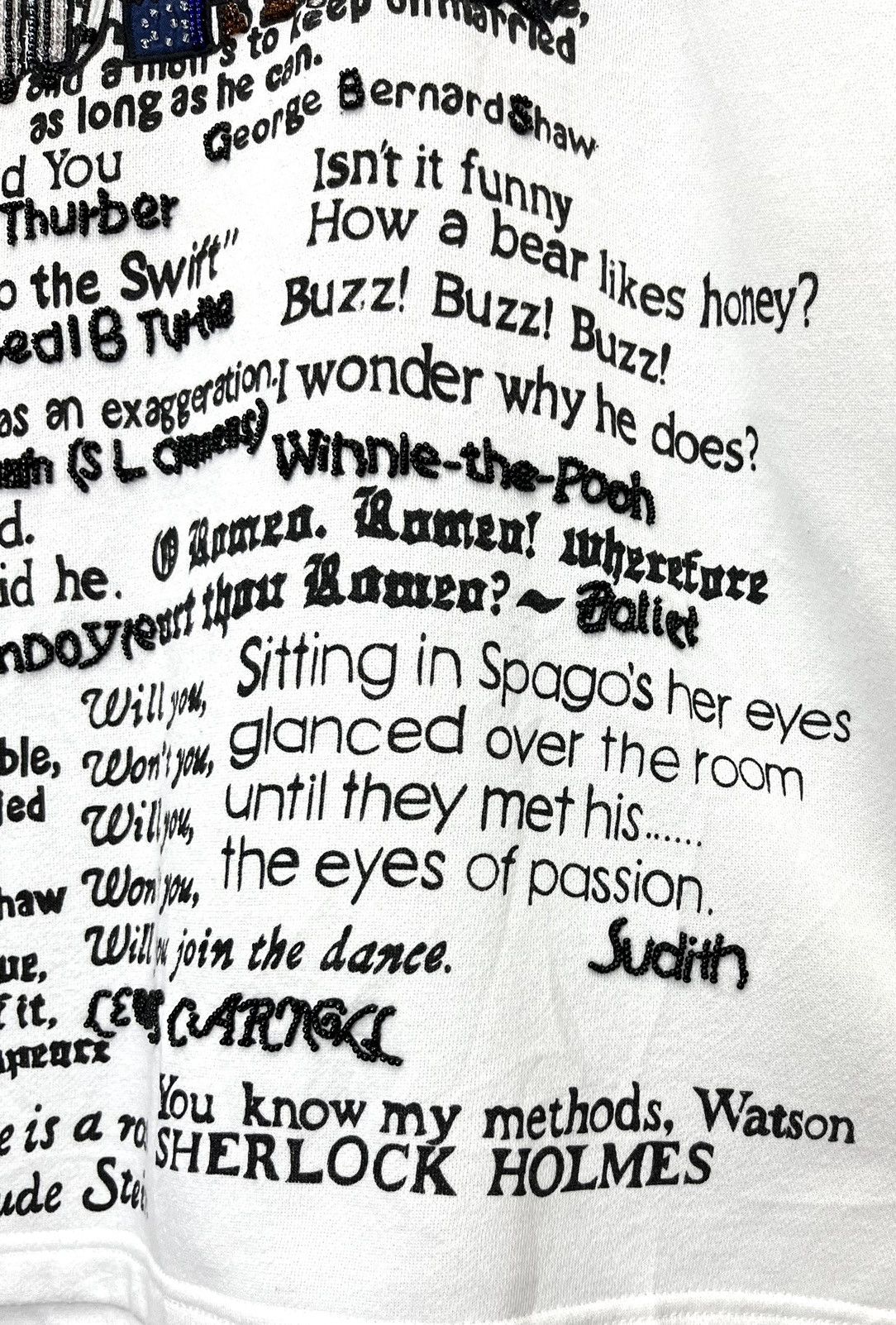 Designer ASHIYA Art Vintage Famous Poems Quotes Mock Neck Sweatshirt Size US M / EU 48-50 / 2 - 12 Thumbnail