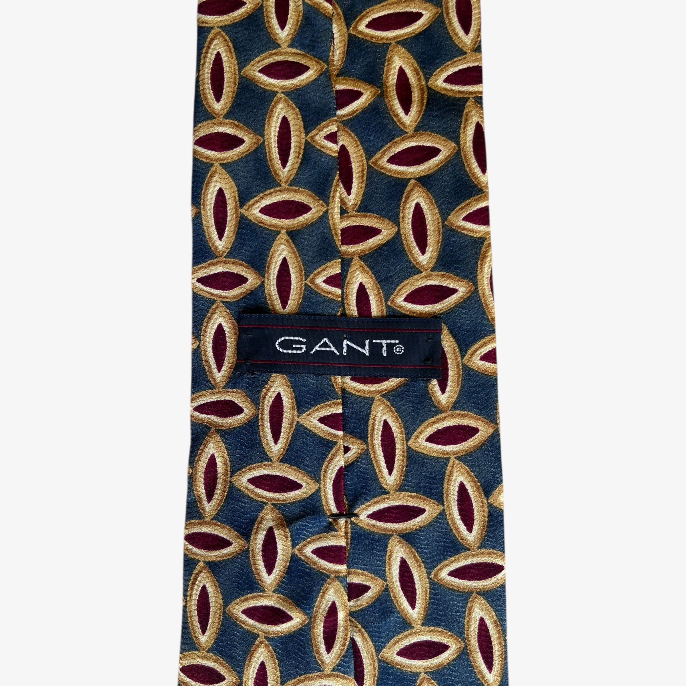 Gant Vintage 90s Gant Colourful Abstract Geometric Print Silk Tie Size ONE SIZE - 2 Thumbnail