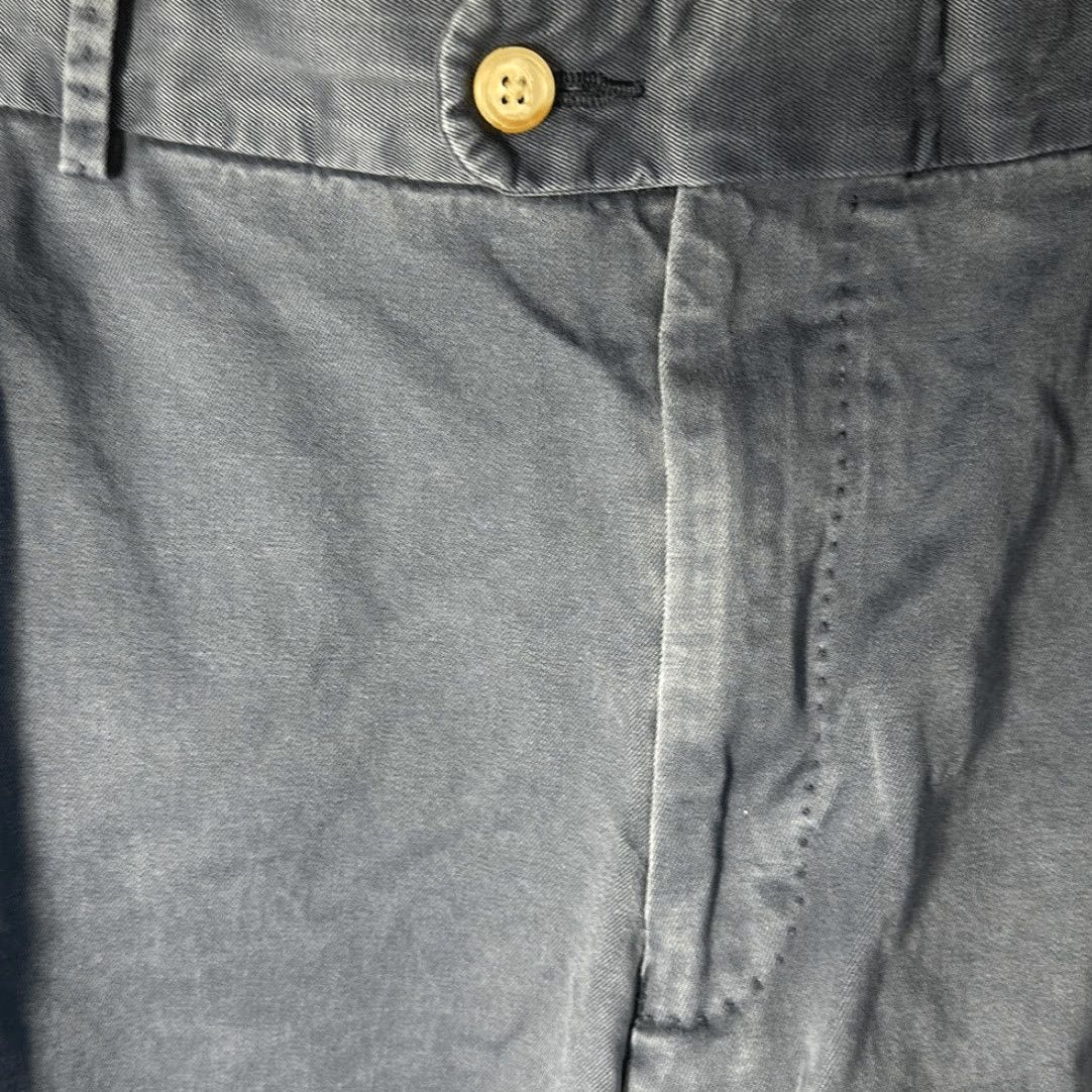 Peter Millar Peter Millar Men's 36 Winston Washed Twill Shorts Blue Pima Cotton Size US 36 / EU 52 - 2 Thumbnail