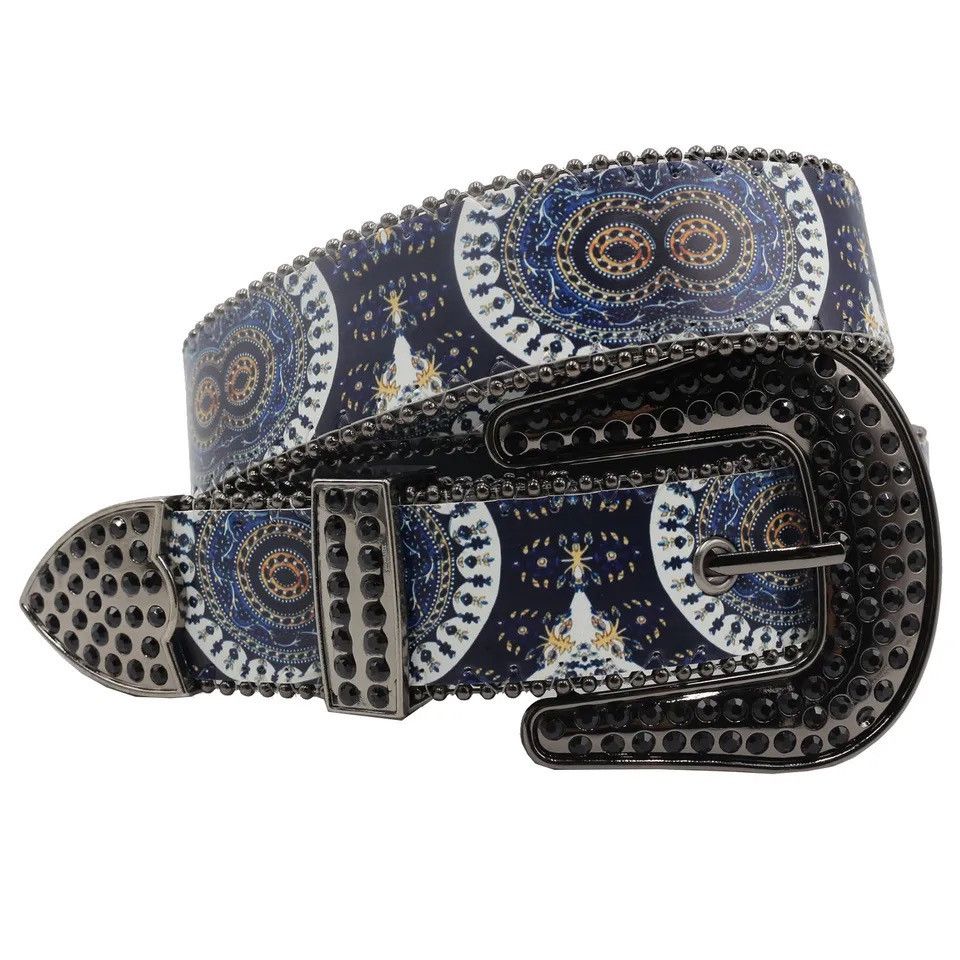 Vintage Gothic Pu Belt Rhinestone Size ONE SIZE - 3 Thumbnail