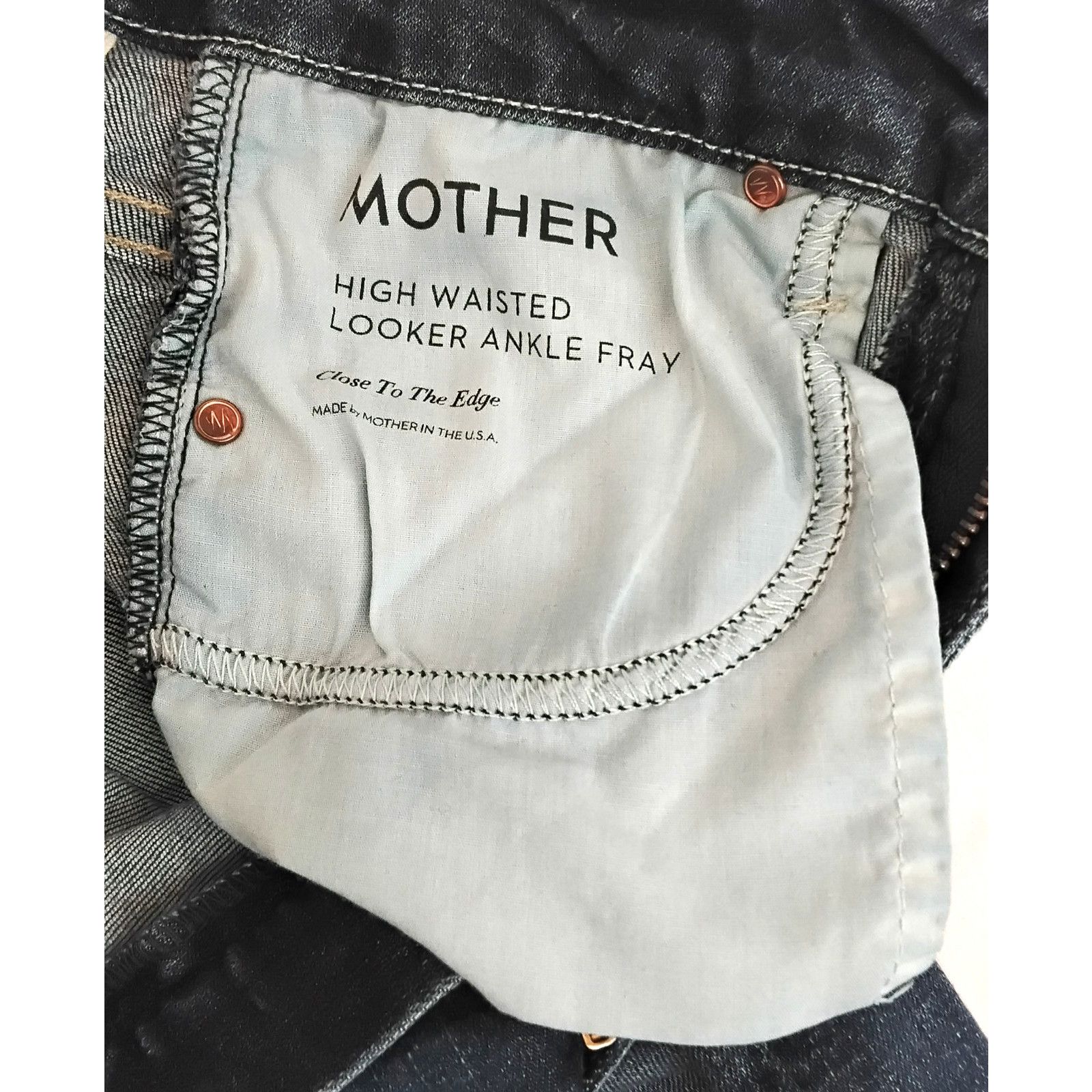 MOTHER Mother Denim Jeans Women's 26 High Waisted Looker Size 26" / US 2 / IT 38 - 7 Thumbnail