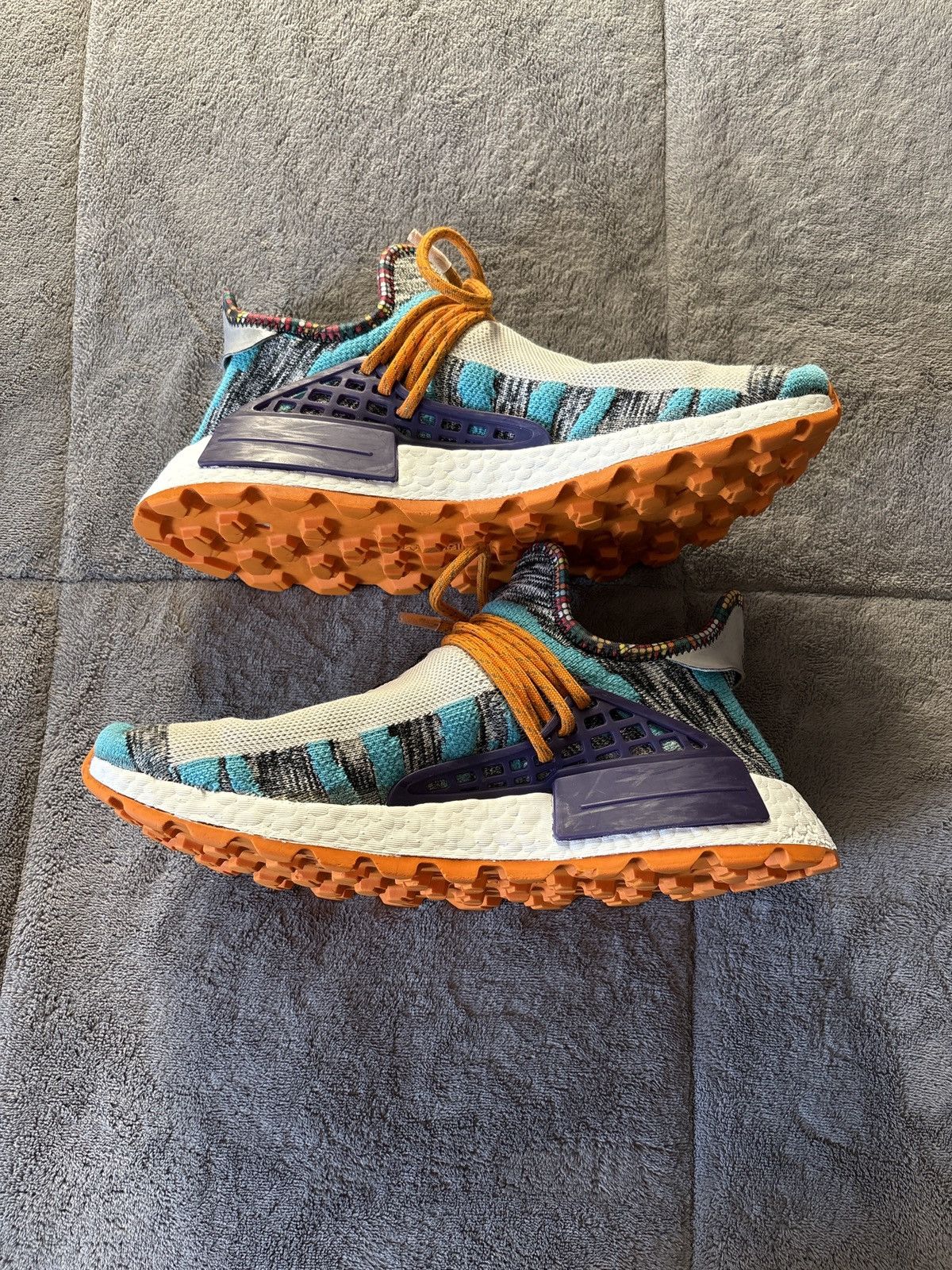 Adidas × Pharrell Adidas NMD Human Race Trail Solar Pack Size US 10 / EU 43 - 3 Thumbnail