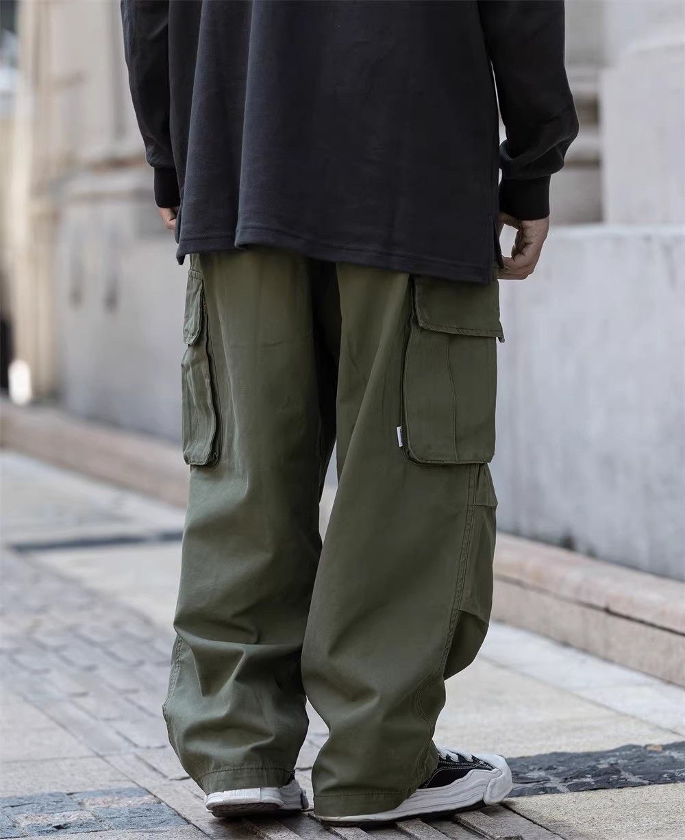 Japanese Brand Multi-pocket street loose casual straight cargo trousers Size US 32 / EU 48 - 2 Thumbnail