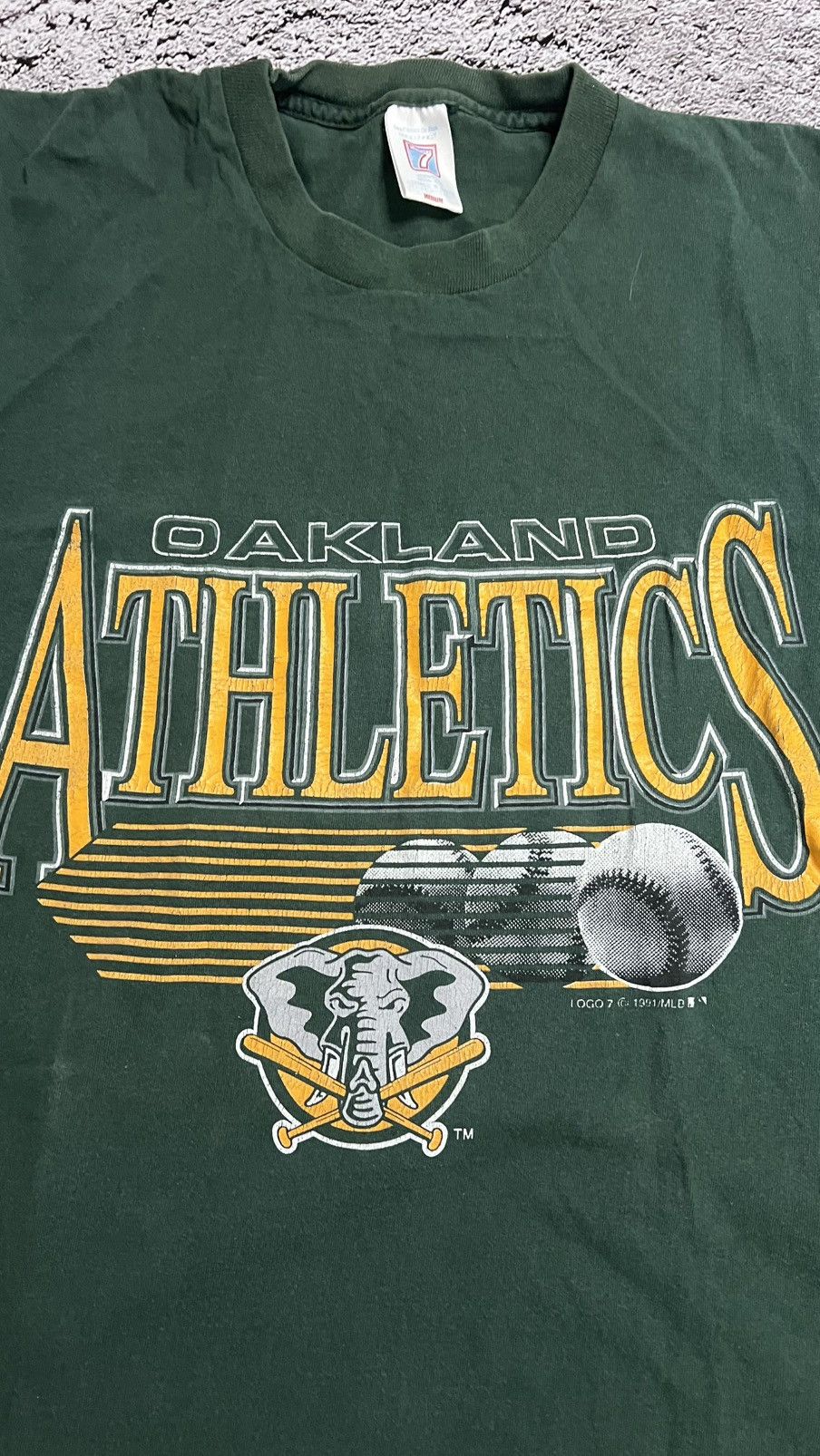 Logo 7 × MLB 1991 RARE‼️Oakland Athletics MLB vintage logo 7 t shirt Size US M / EU 48-50 / 2 - 3 Thumbnail