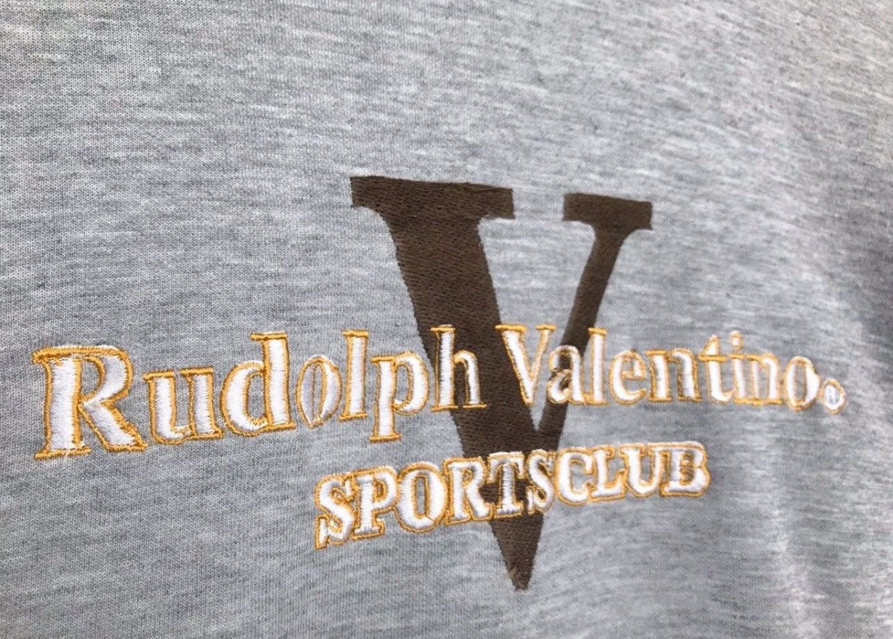 Valentino × Vintage Vintage Rudolph Valentino Embroidered Big Logo Sweatshirt Size US L / EU 52-54 / 3 - 4 Thumbnail