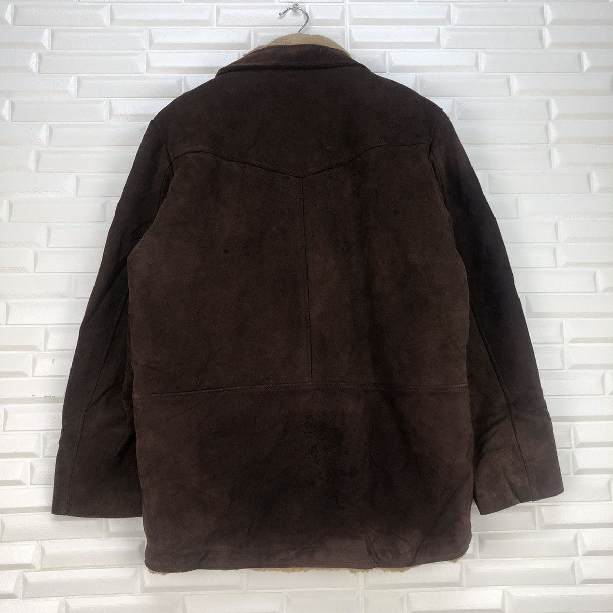 Leather × Vintage Vtg Ranchwear Western Suede Leather Sherpa Jacket Size US M / EU 48-50 / 2 - 3 Thumbnail