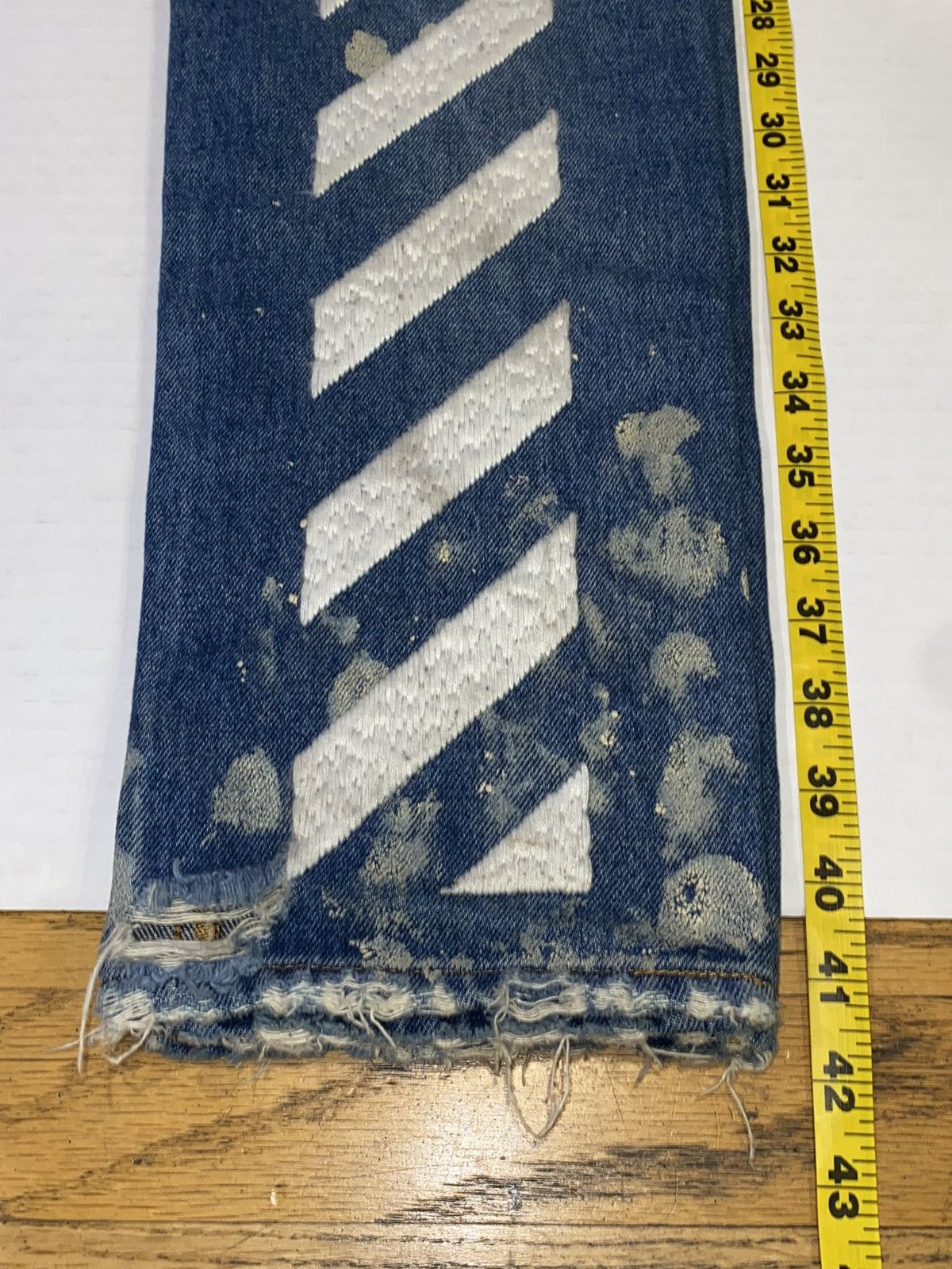 Off-White Off White blue Denim Early Collection s. 30 diagonal stripe Size US 30 / EU 46 - 13 Thumbnail