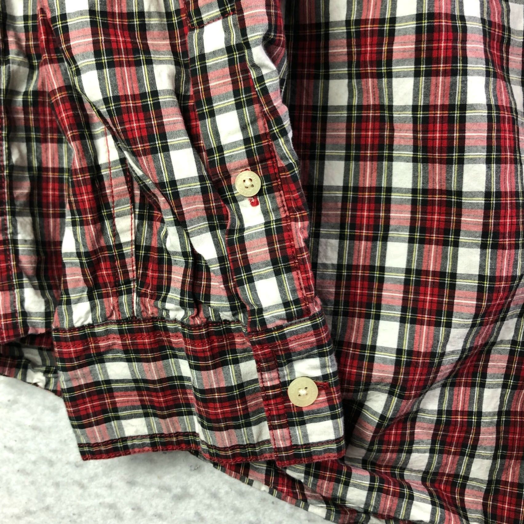 Chaps Chaps Mens Large Red Plaid Long Sleeve Button-Down Collared Shirt Size US L / EU 52-54 / 3 - 3 Thumbnail