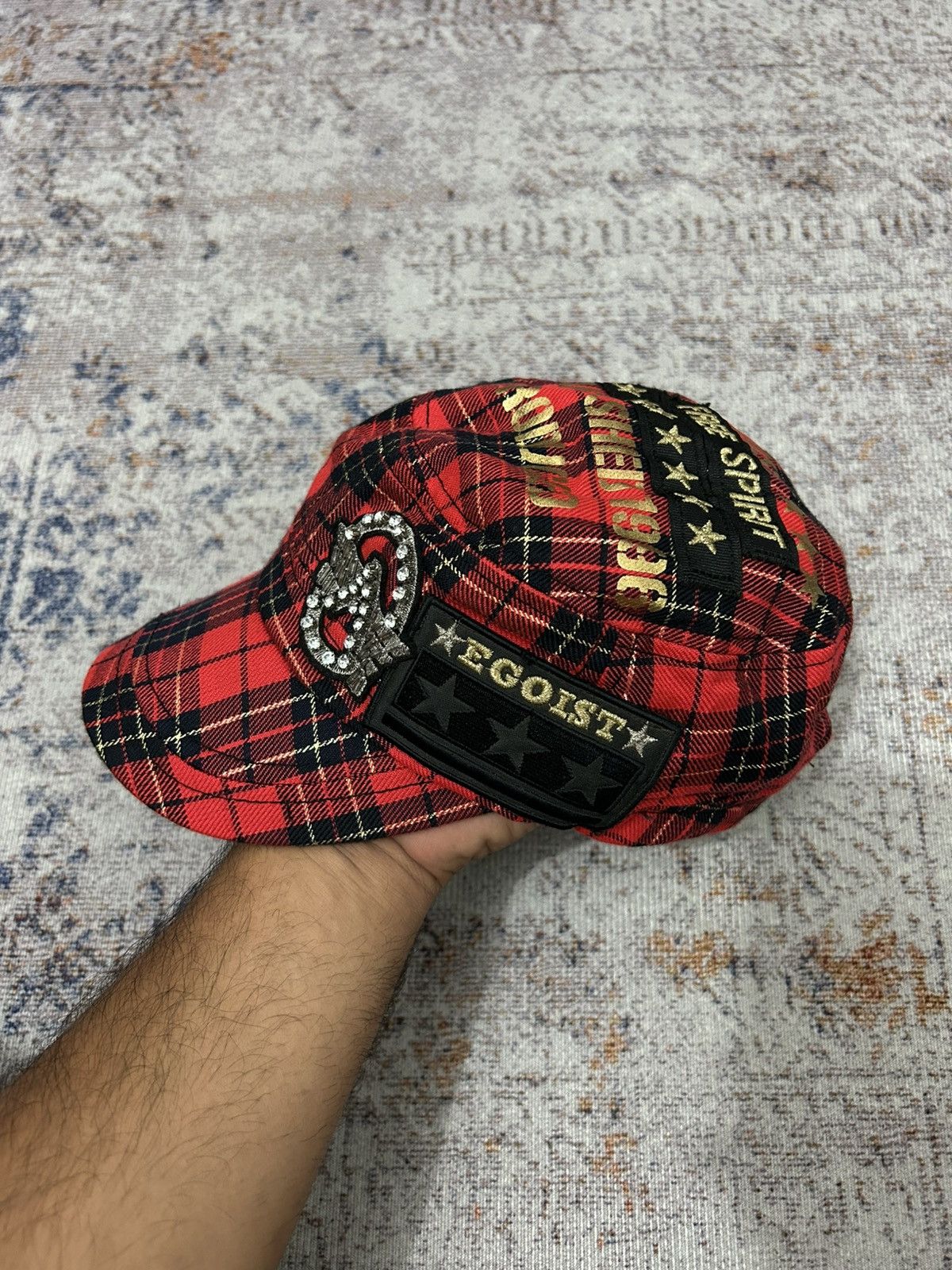 Hysteric Glamour Japanese Egoist Plaid Swarovski Hat Ifsix Gothic Style Size ONE SIZE - 3 Thumbnail