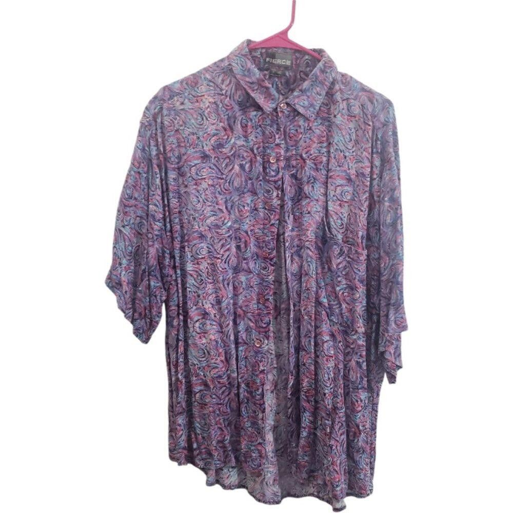 Designer CT1890 Fierce Vintage Pink & Purple Paisley Print Shirt L Size US L / EU 52-54 / 3 - 1 Thumbnail