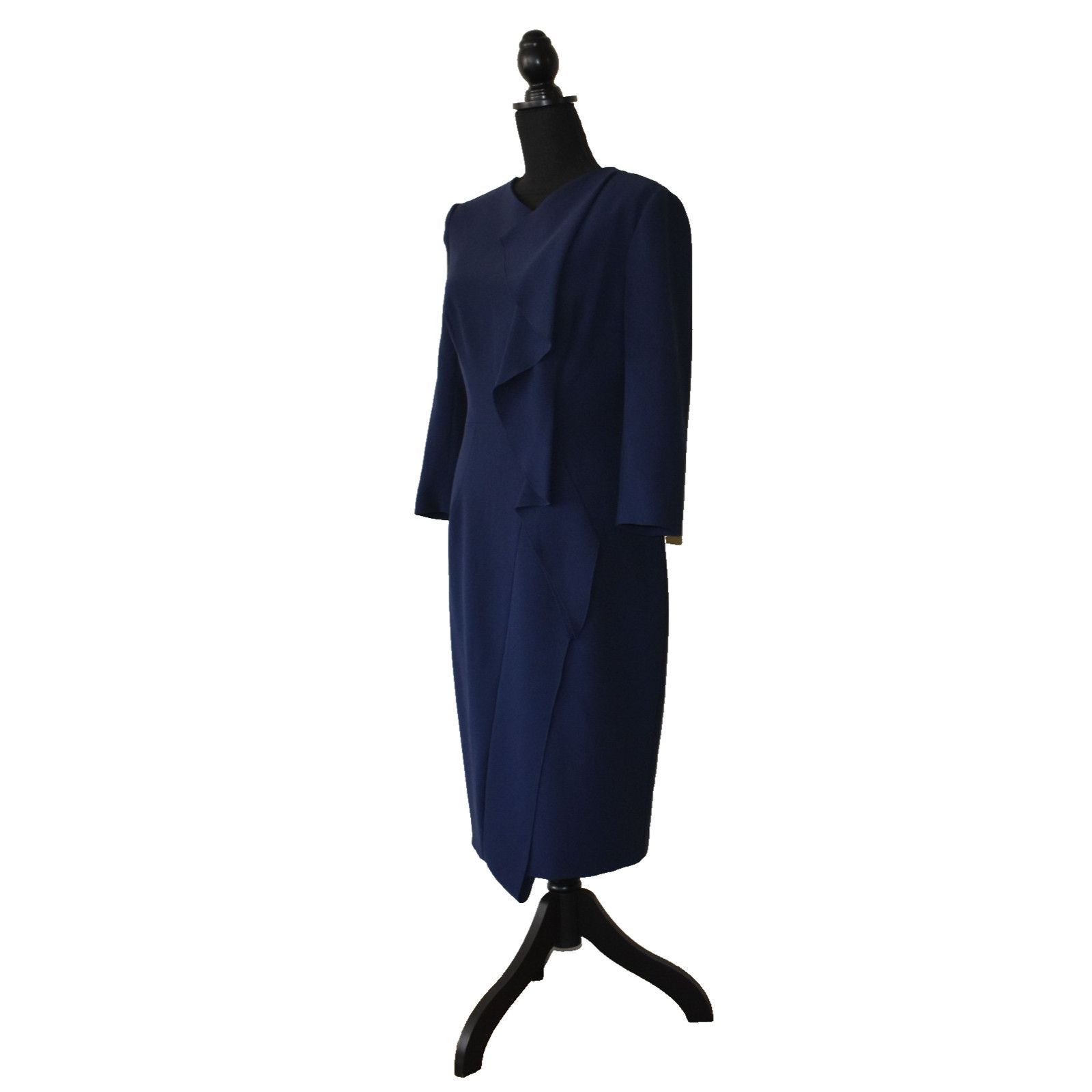 Karen Millen NWT KAREN MILLEN Cascading Frills Pencil Dress Sz US10 $399 Size L / US 10 / IT 46 - 3 Thumbnail