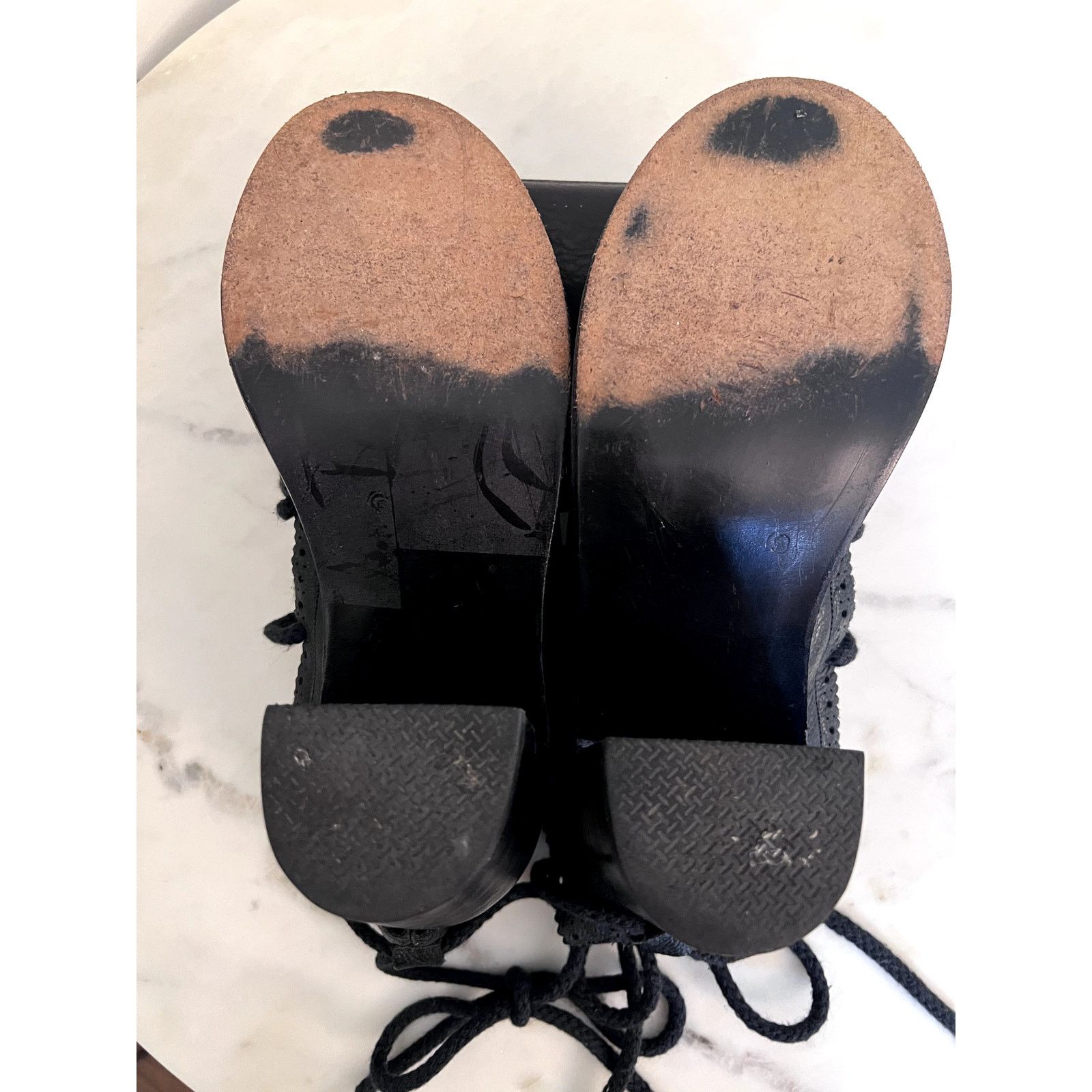 Henrik Vibskov ARCHIVE 2014 Henrik Vibskov Blk Leather Lace-Up Heels Sz 9 Size US 9 / IT 39 - 7 Thumbnail