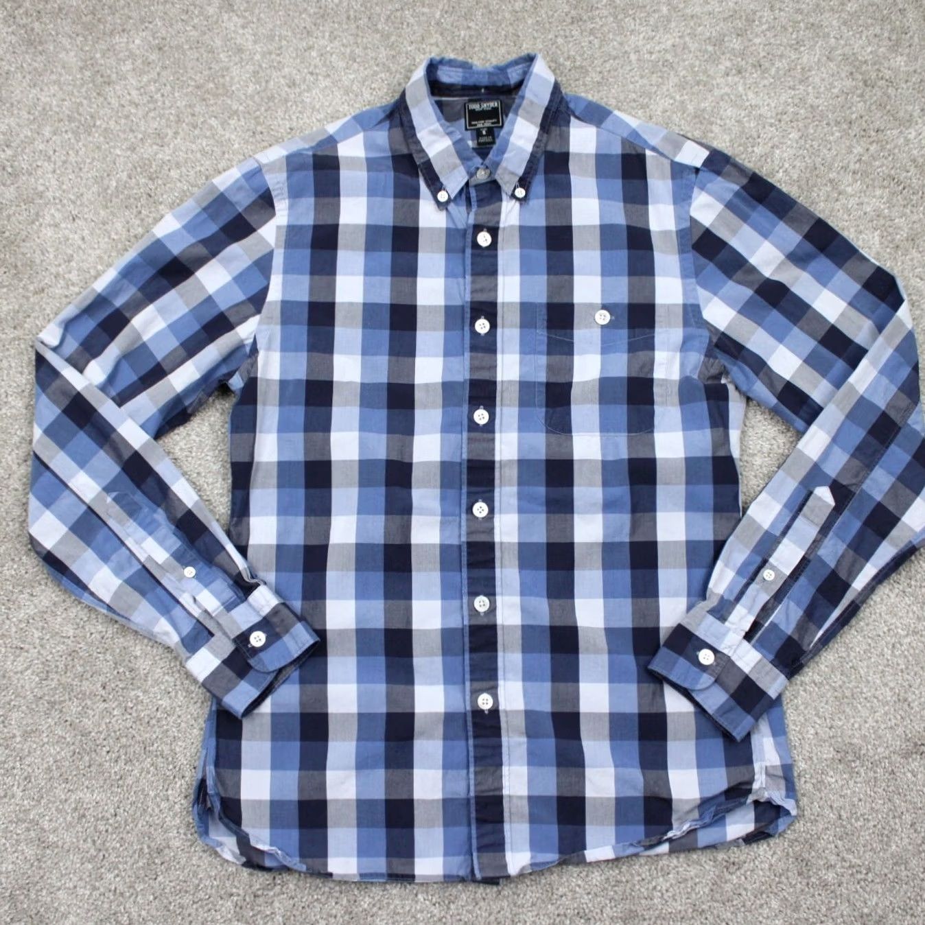 Todd Snyder Todd Snyder Shirt Mens Small Blue Plaid Button-Up Long Sleeve Tailored Regular Fit Vintage: No Size US S / EU 44-46 / 1 - 2 Thumbnail