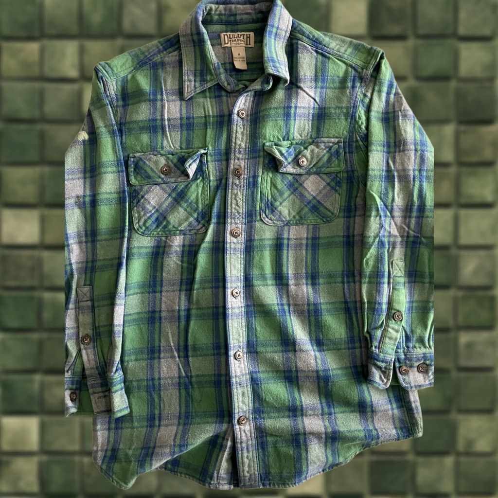 Duluth Trading Company Duluth Trading Co Shirt Men's Medium Blue Plaid Long Sleeve Button Up Size US M / EU 48-50 / 2 - 1 Thumbnail