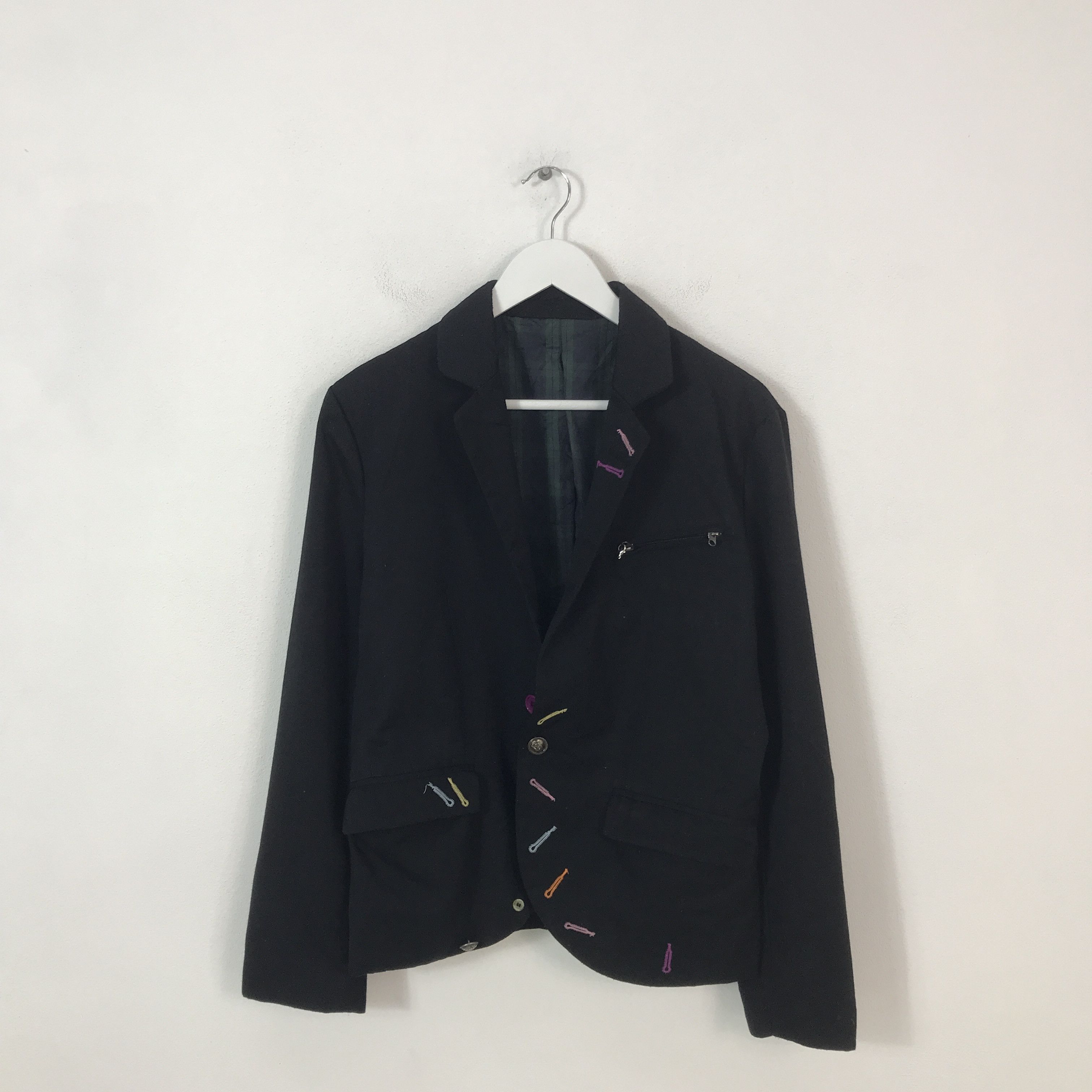 Japanese Brand Japan authentic multibutton design blazer jacket K61B25 Size US M / EU 48-50 / 2 - 1 Thumbnail