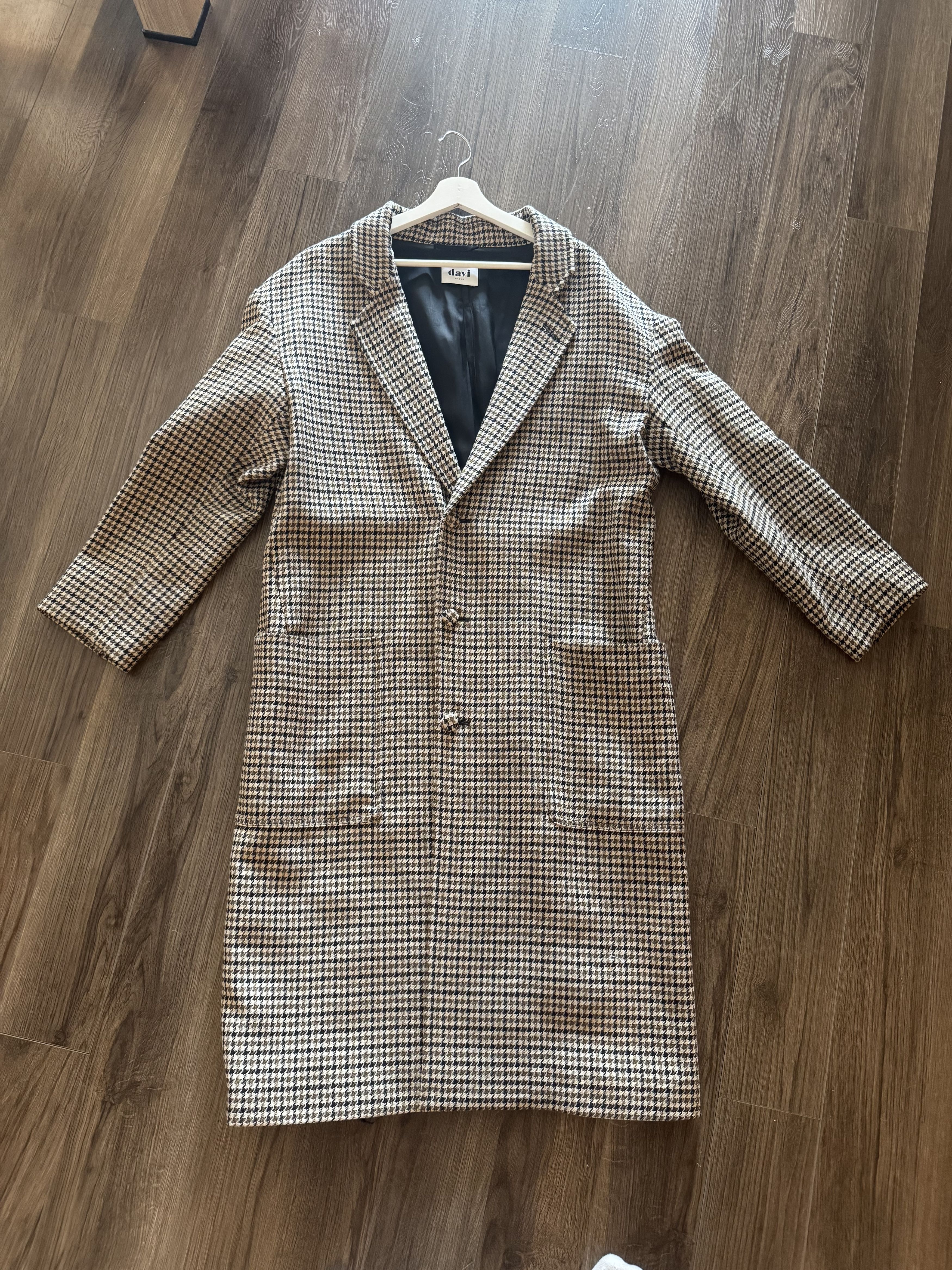 Other Davi Paris Beige Houndstooth Coat Size US M / EU 48-50 / 2 - 3 Thumbnail
