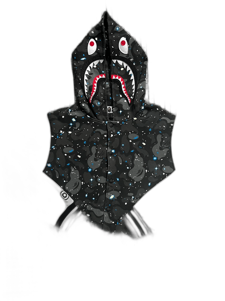 Bape Bape Shark Hoodie in Black with Stars Size US L / EU 52-54 / 3 - 1 Thumbnail