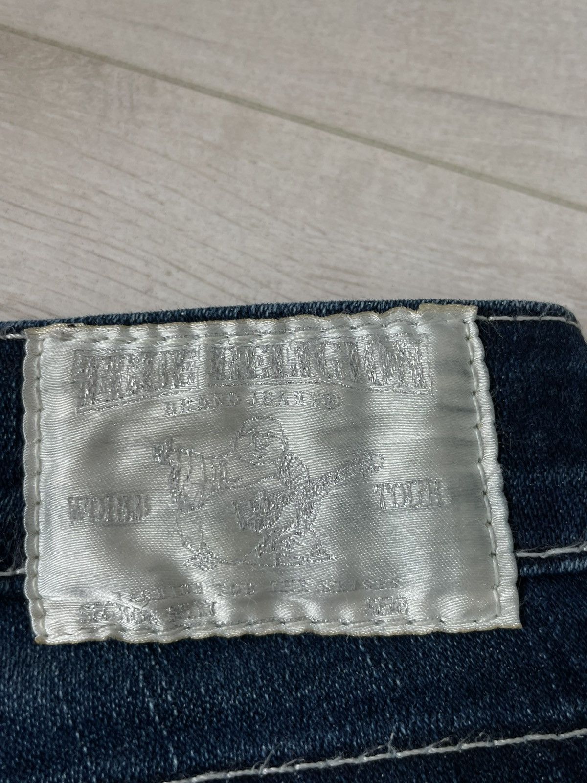 True Religion Vintage 00's True Religion Y2K Denim Jeans Pocket Logo Size 24" / US 00 / IT 34 - 7 Thumbnail