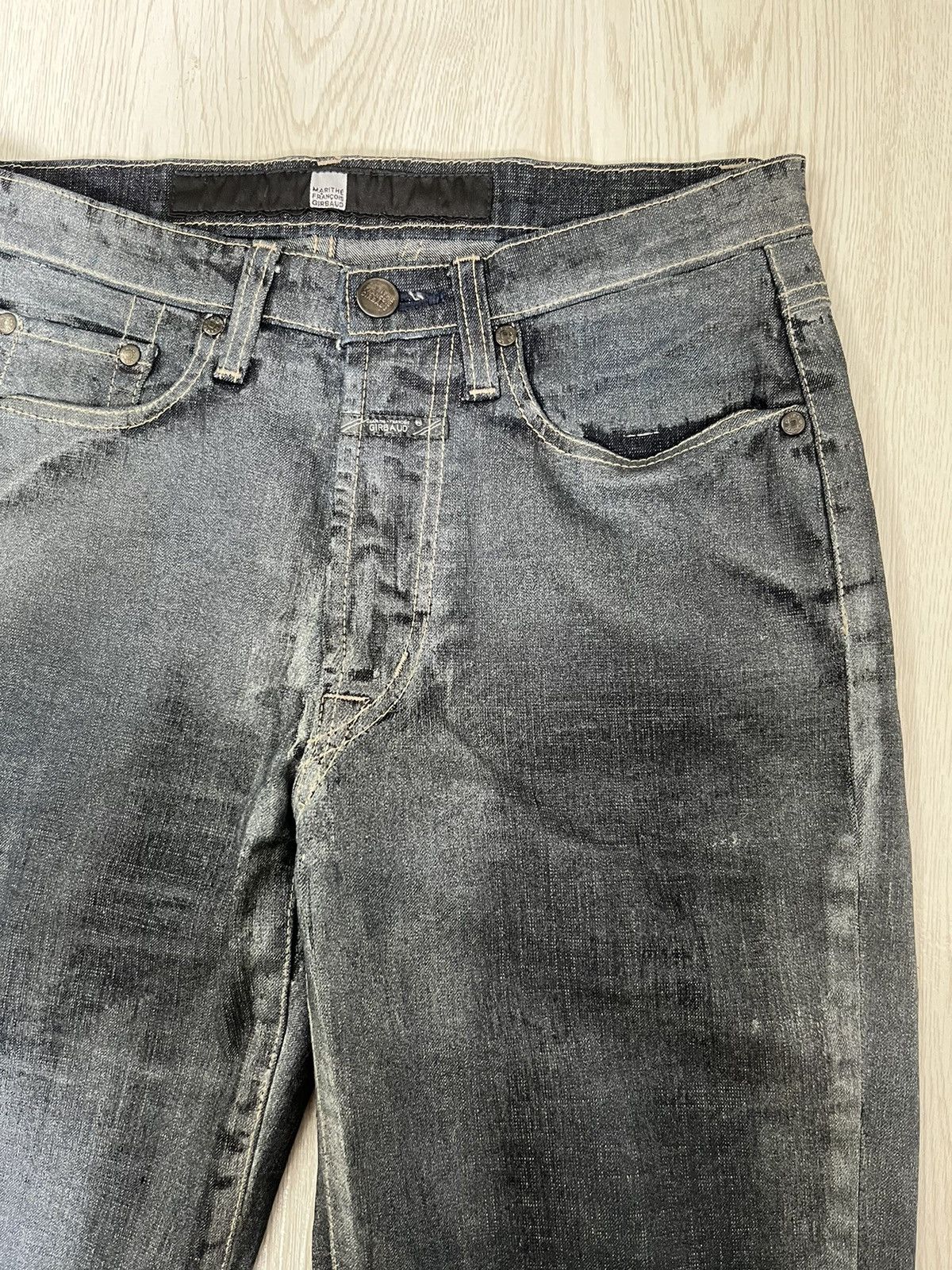 Marithe + Francois Girbaud Vintage Marithé Francois Girbaud coated black Jeans Size US 28 / EU 44 - 3 Thumbnail