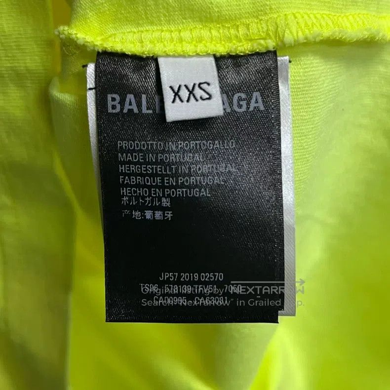 Balenciaga Balenciaga Neon Green Small Logo Crewneck Short-sleeve T-s Size US XXS / EU 40 - 3 Thumbnail