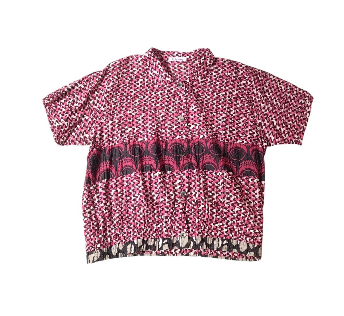Yohji Yamamoto Vintage y’s for living multipattern boxy shirt Size US M / EU 48-50 / 2 - 1 Thumbnail