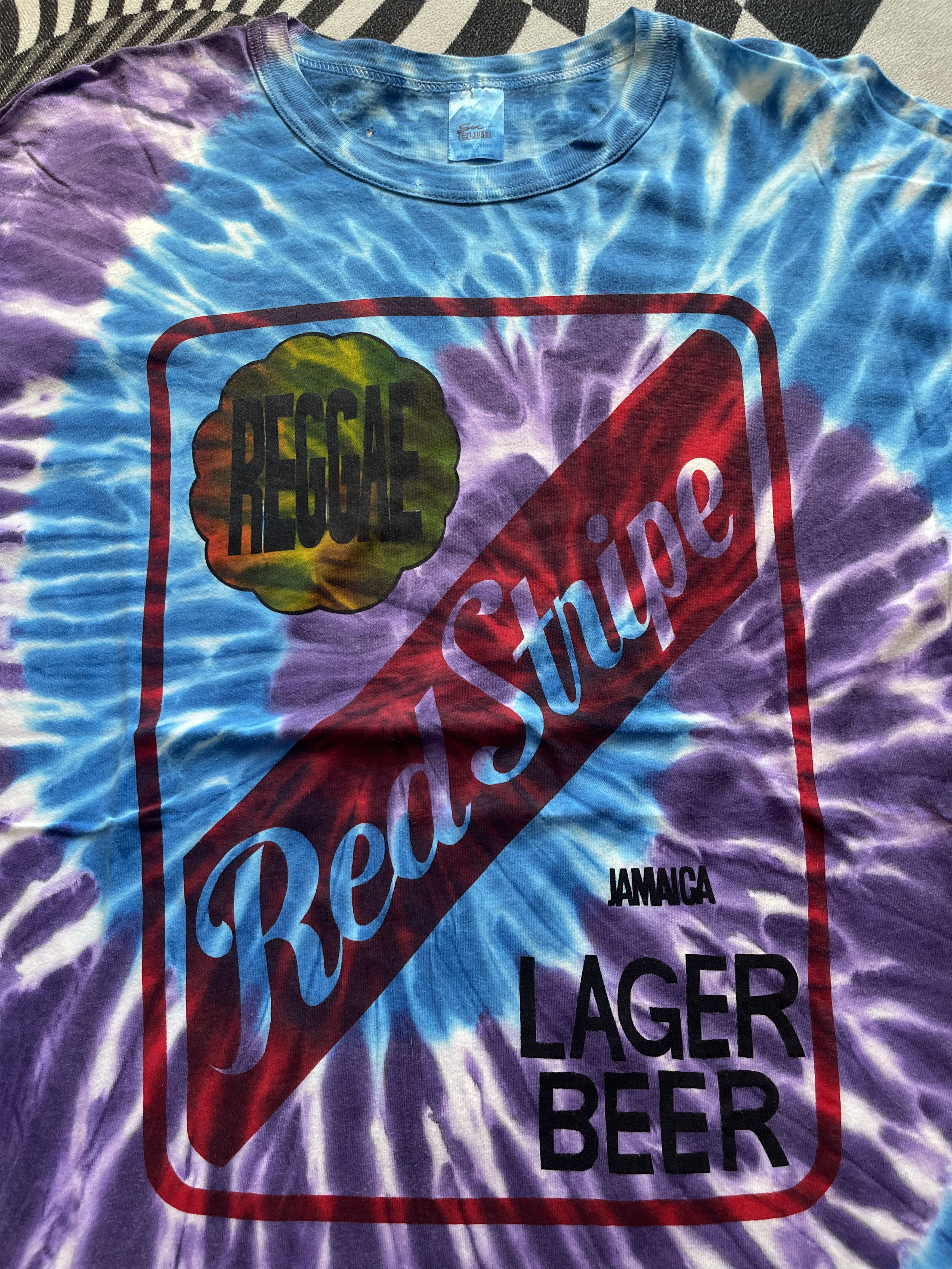 Vintage Red Stripe Lager Beer Reggae Tie Dye Tee - Jamaica Size US M / EU 48-50 / 2 - 3 Thumbnail