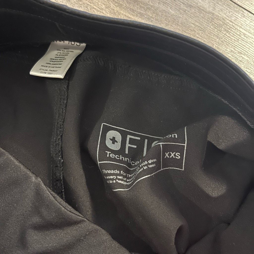 Ordinary Fits Figs Black Casual Scrub Pants Women XXS Bin L-113 Size 24" / US 00 / IT 34 - 4 Thumbnail