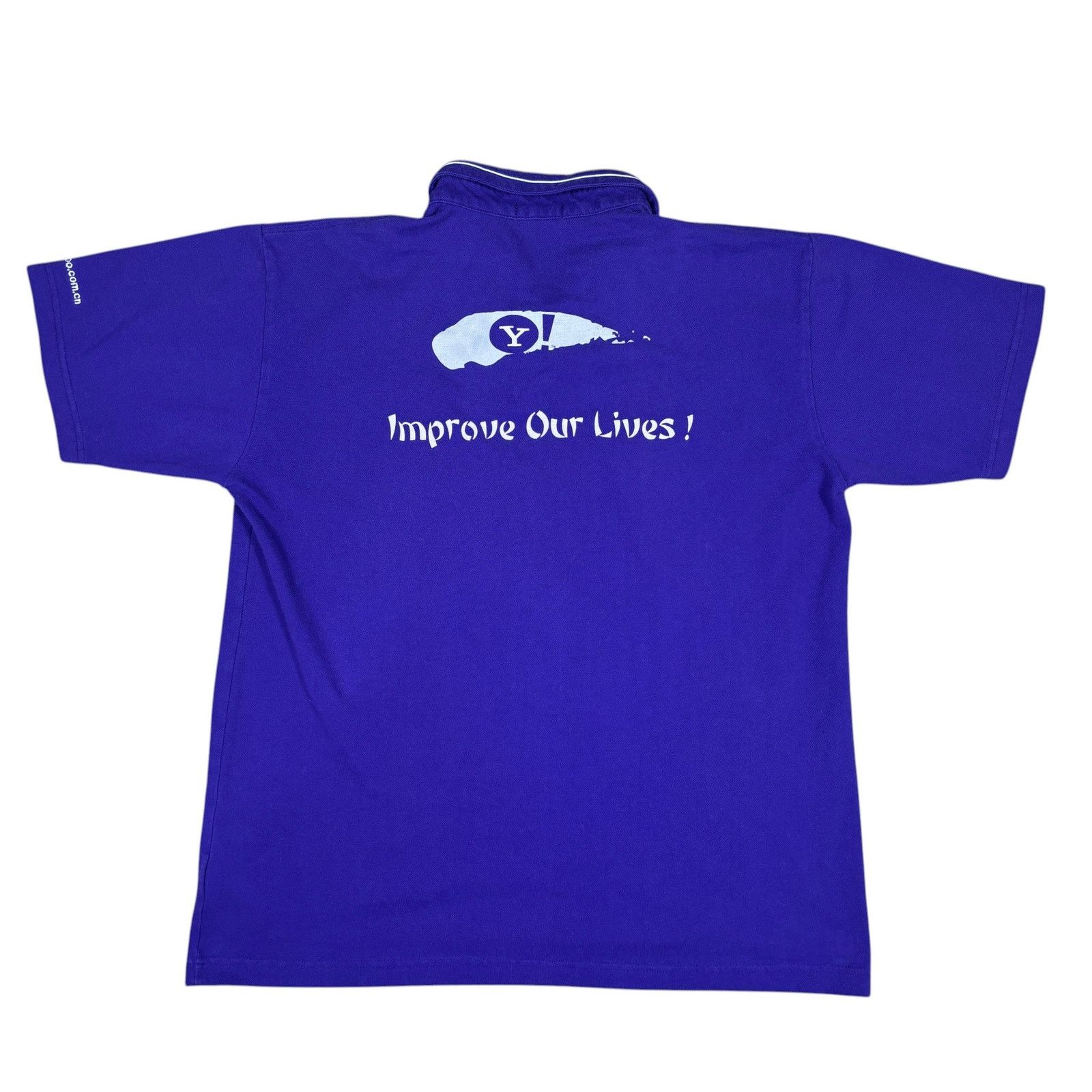 Vintage Vintage 1999 Yahoo China Japan pruple polo mens XL retro 90s Size US XL / EU 56 / 4 - 2 Thumbnail