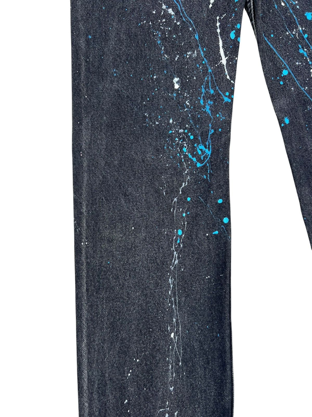 Levi's 1994 Levi’s 505 Fade Black Denim Orange Tab Painter Jeans Size US 29 - 16 Thumbnail