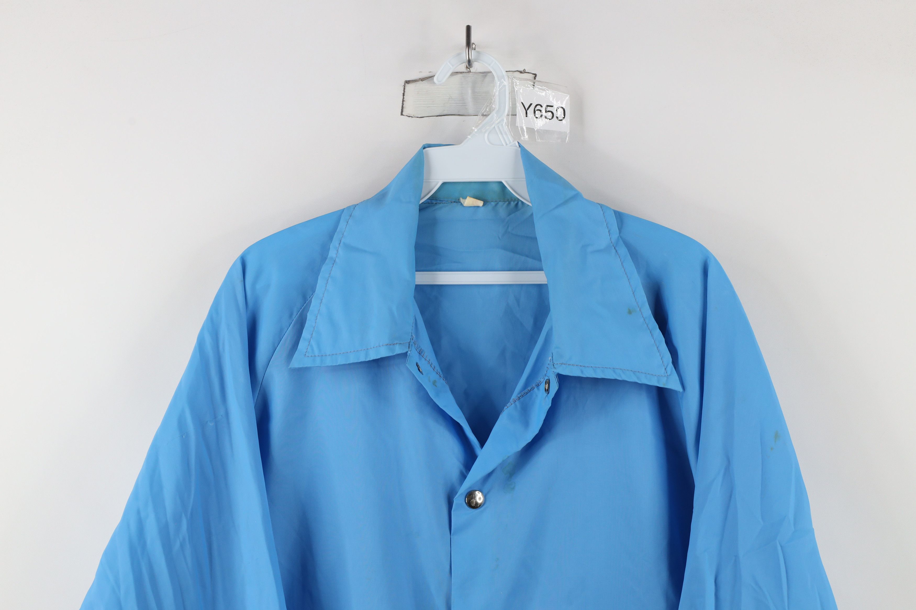 Vintage Vintage 70s Streetwear Satin Coach Coaches Jacket Blue USA Size US L / EU 52-54 / 3 - 2 Thumbnail