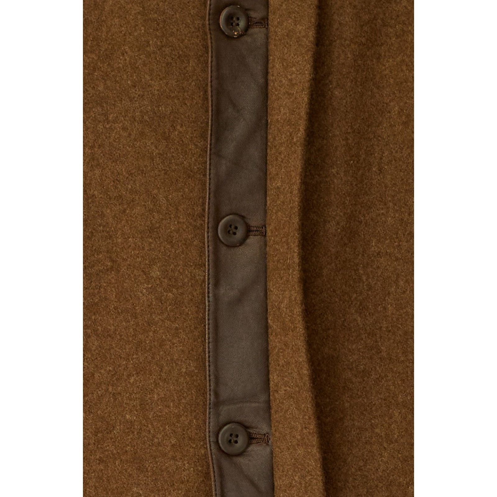 Yohji Yamamoto Brown Wool Coat Size L / US 10 / IT 46 - 3 Thumbnail