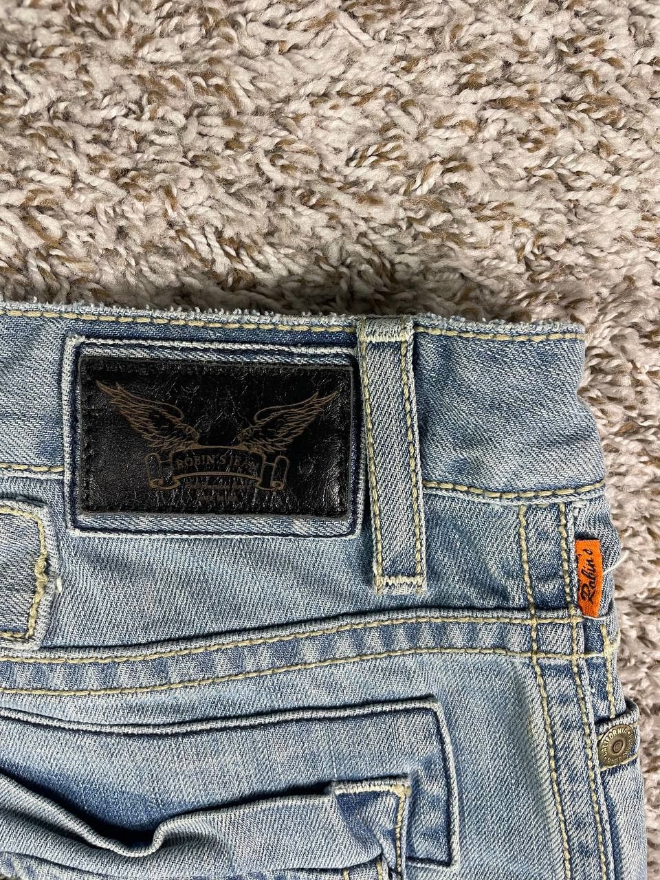 Robins Jeans Robin's Jean Zip RND Flap Studded Blue Jeans Size US 38 / EU 54 - 16 Thumbnail