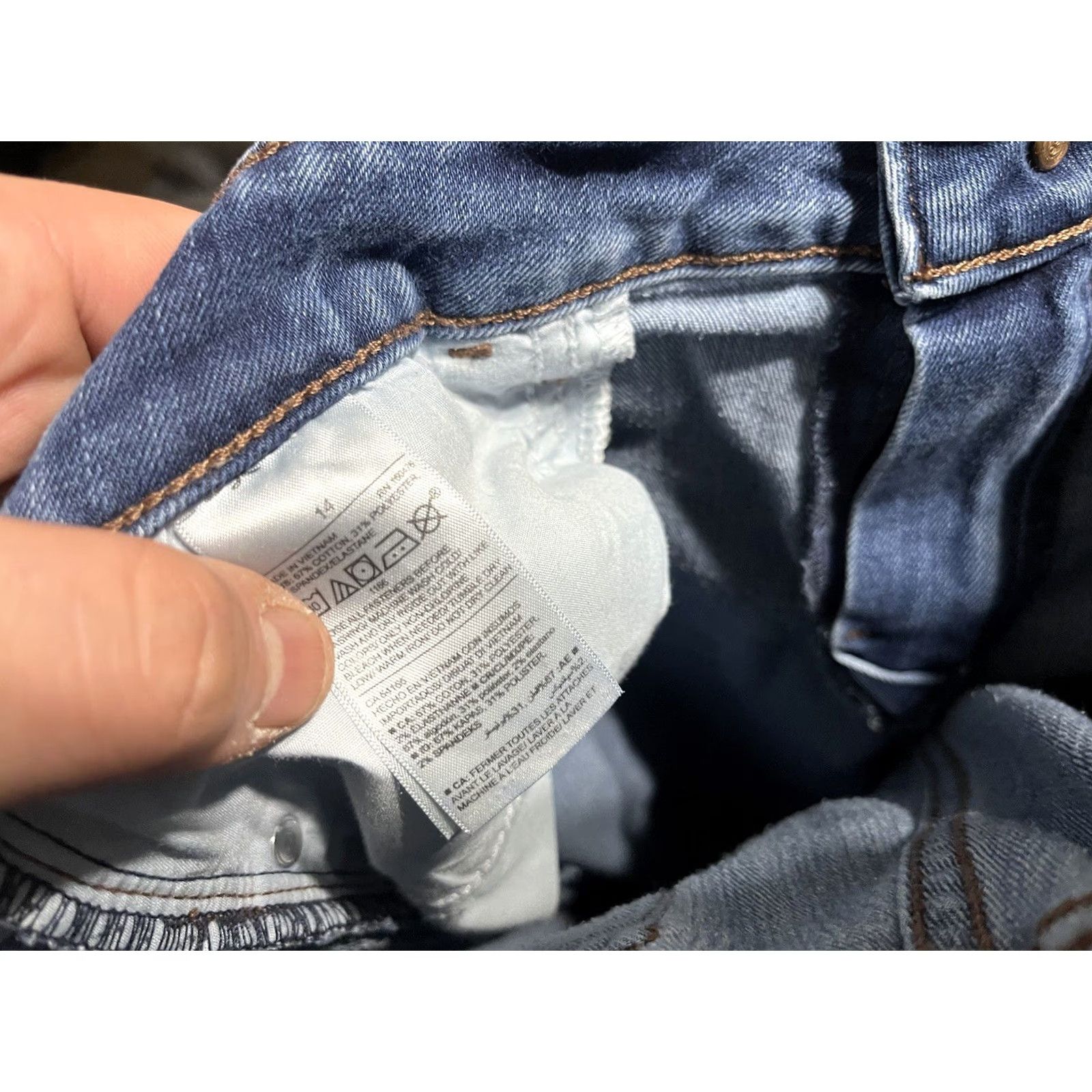 Old Navy Old Navy Jeans Skinny Dark Wash 14 Women Streetwear OP Icon Mid Rise Slim Ankle Pockets Stretch Button Zipper Size 36" / US 14 / IT 50 - 6 Thumbnail