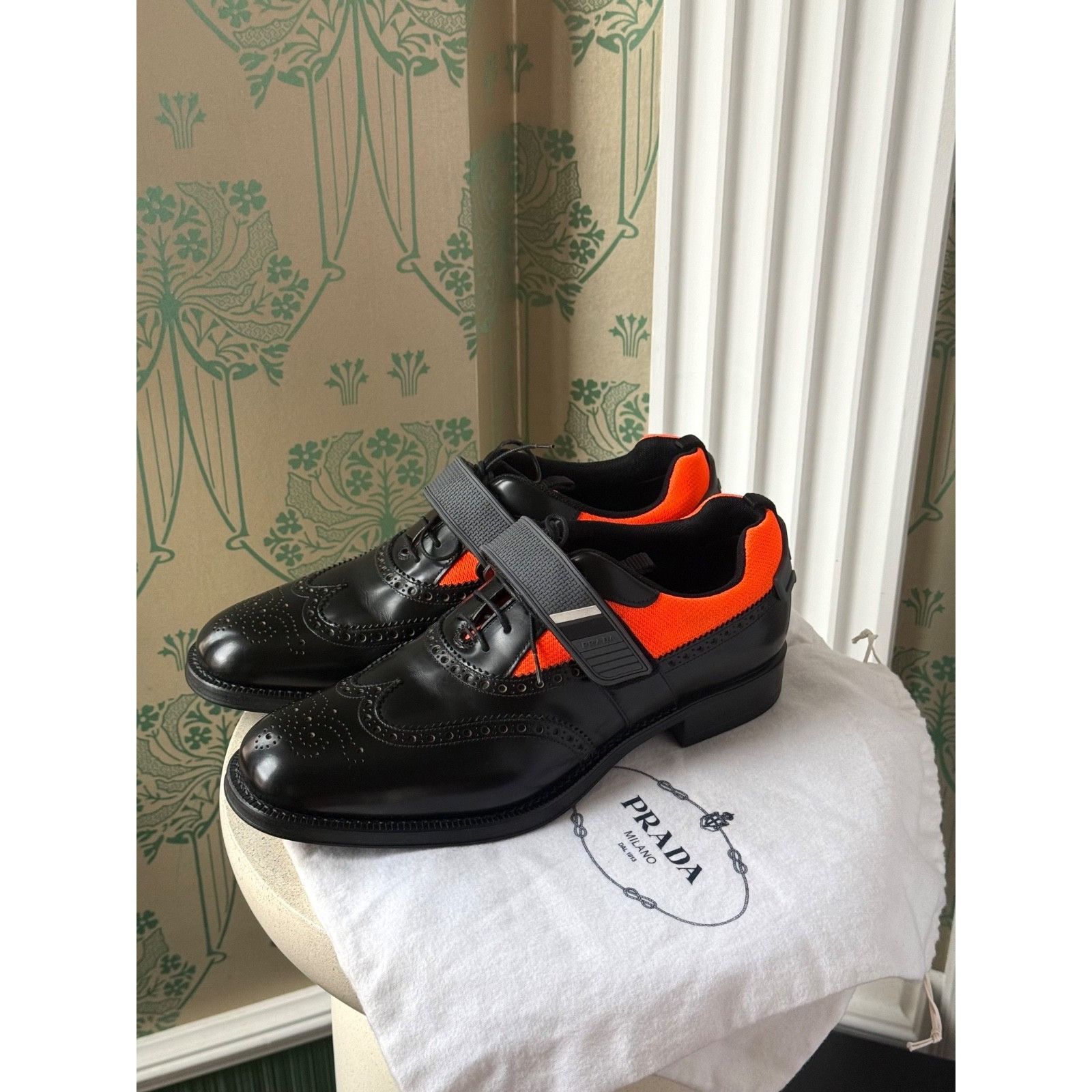 Prada Prada Runway Hybrid Leather Derby Wingtip Oxfords Sneakers Size US 10.5 / EU 43-44 - 21 Thumbnail