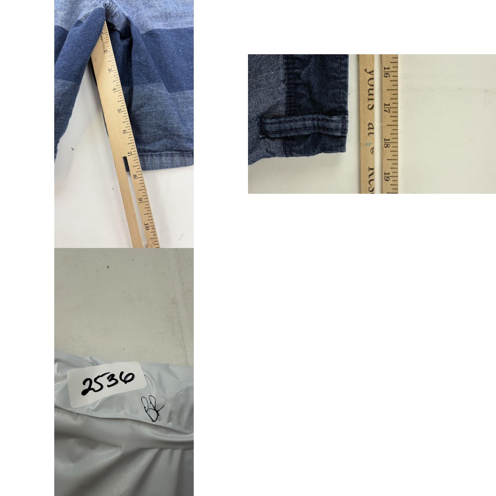 Banana Republic Banana Republic Shorts Mens 35 Blue Striped Chino Aiden Short 9 Inseam Cotton Denim? Size US 35 - 8 Thumbnail